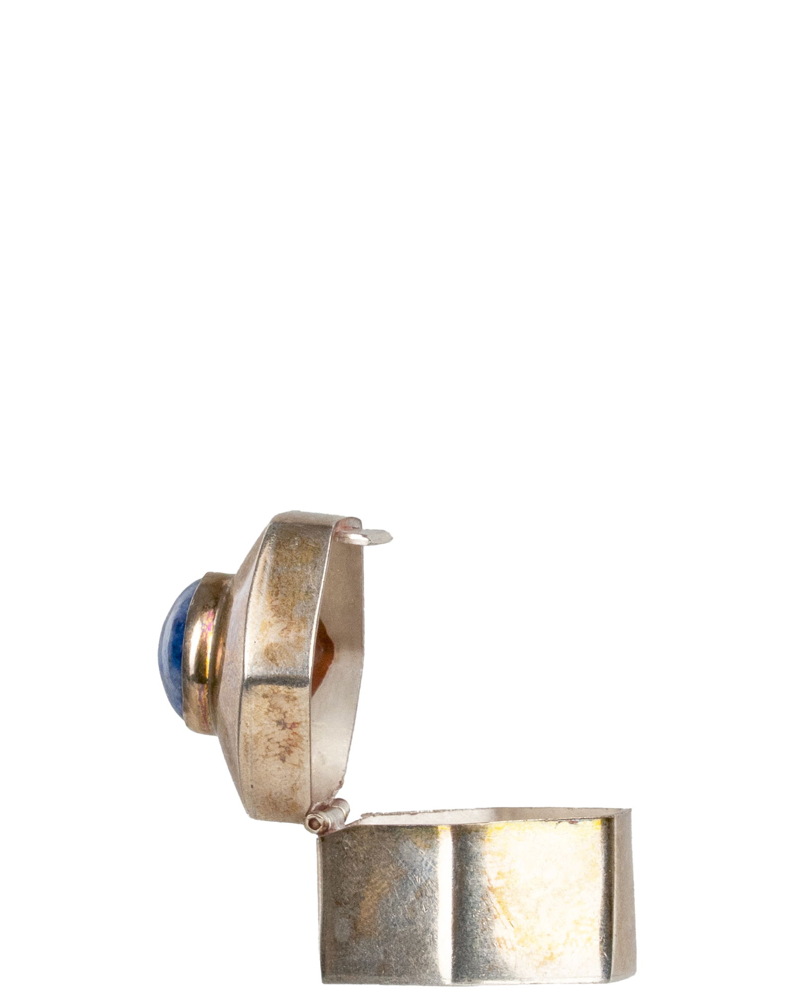 Sterling Silver Pills Box Set with Amethyst - 2