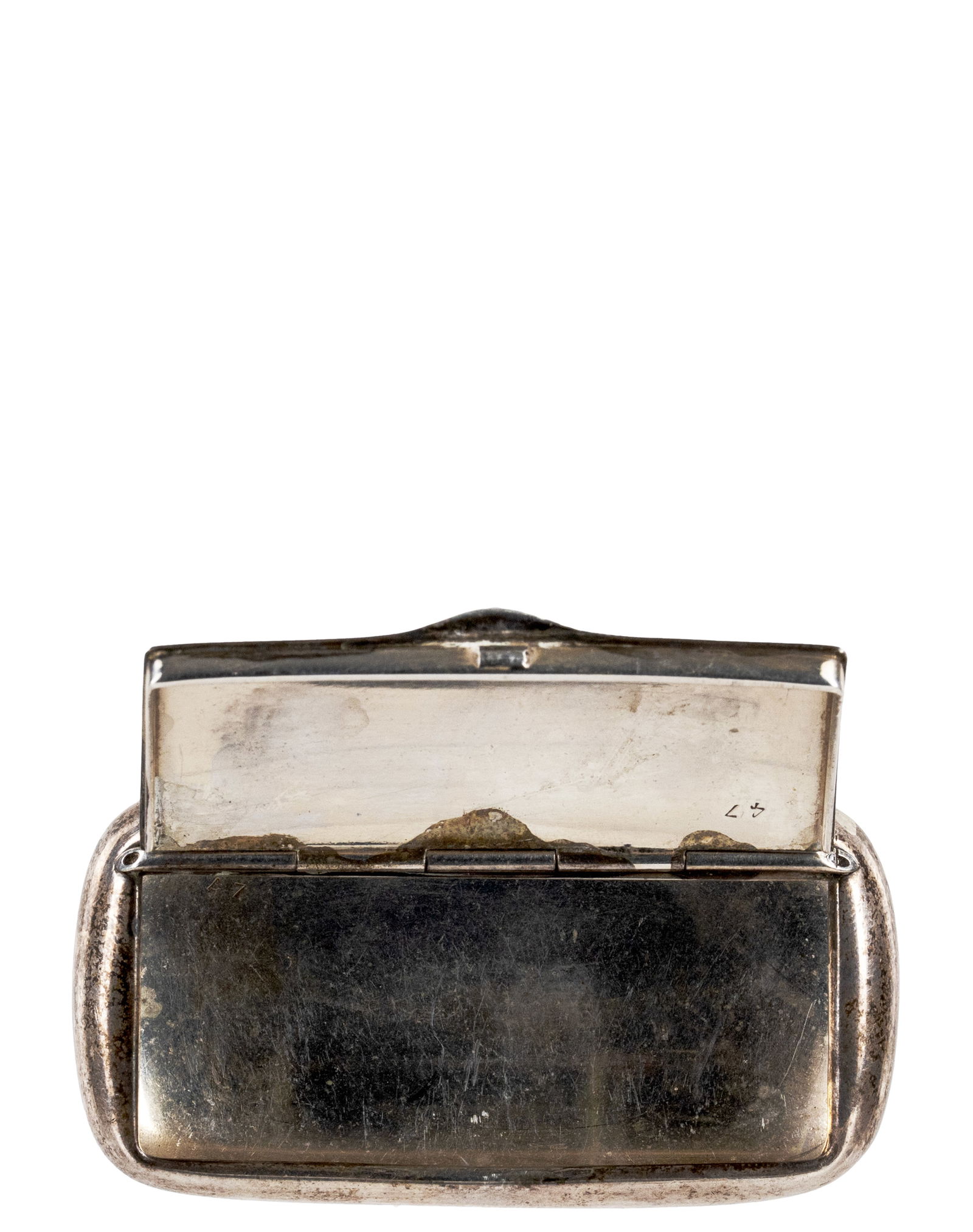 Antique silver pillbox - 2
