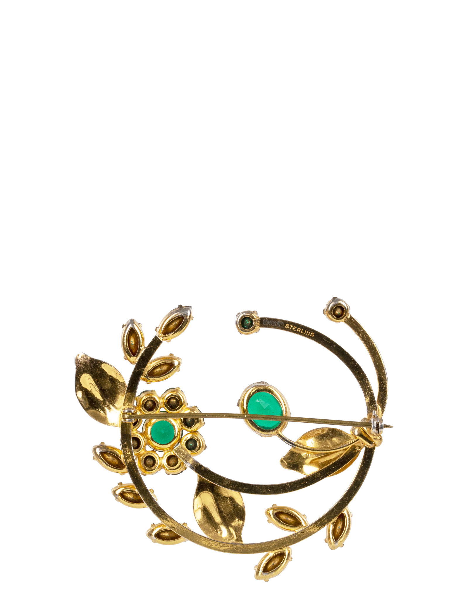 BIRKS - Silver broach gold plated - 2