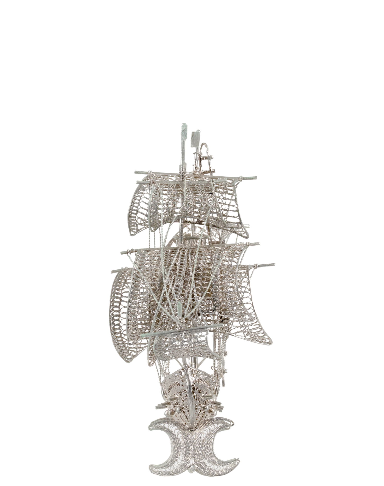 Sterling Silver Filligree sailboat - 2