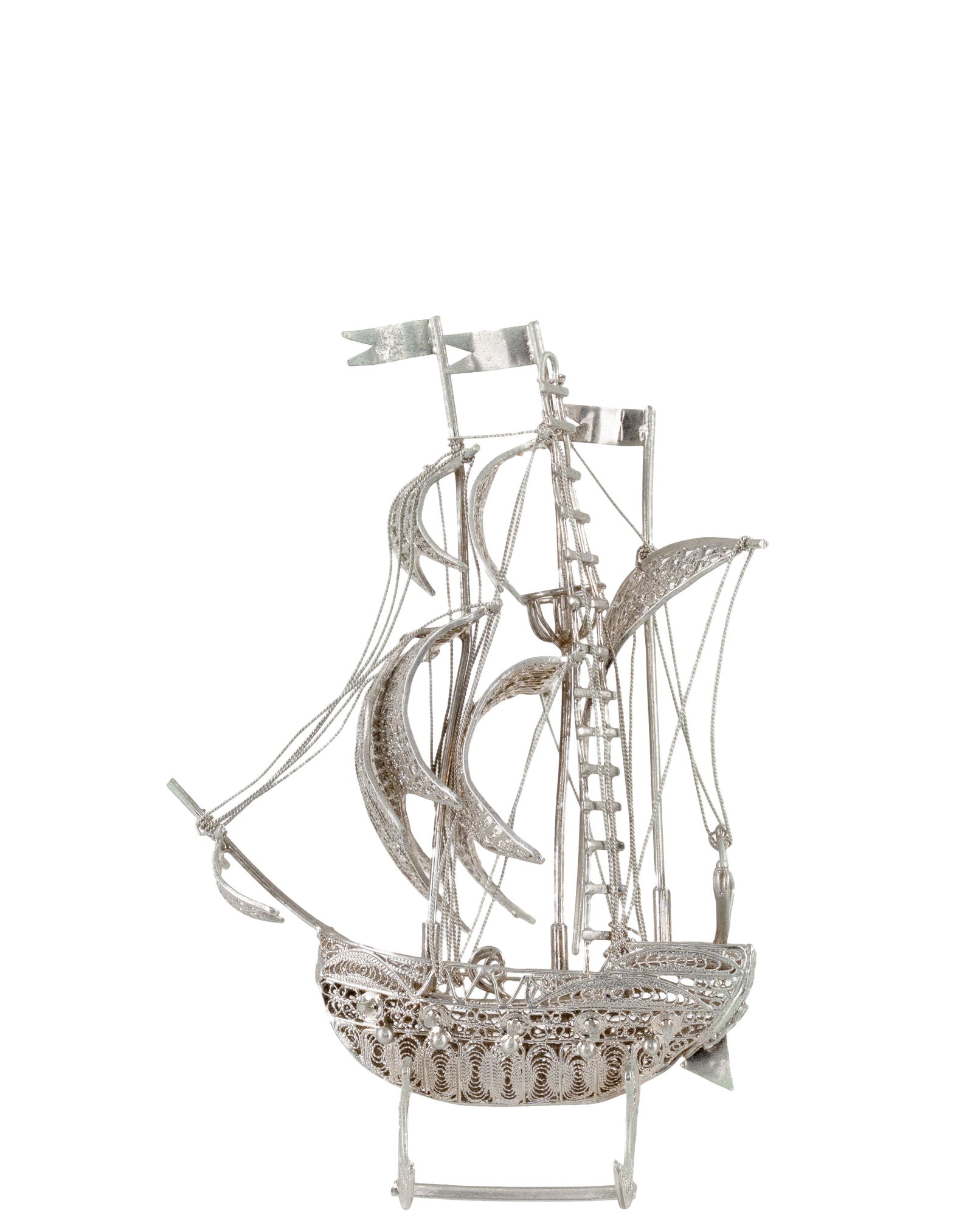 Sterling Silver Filligree sailboat - 3