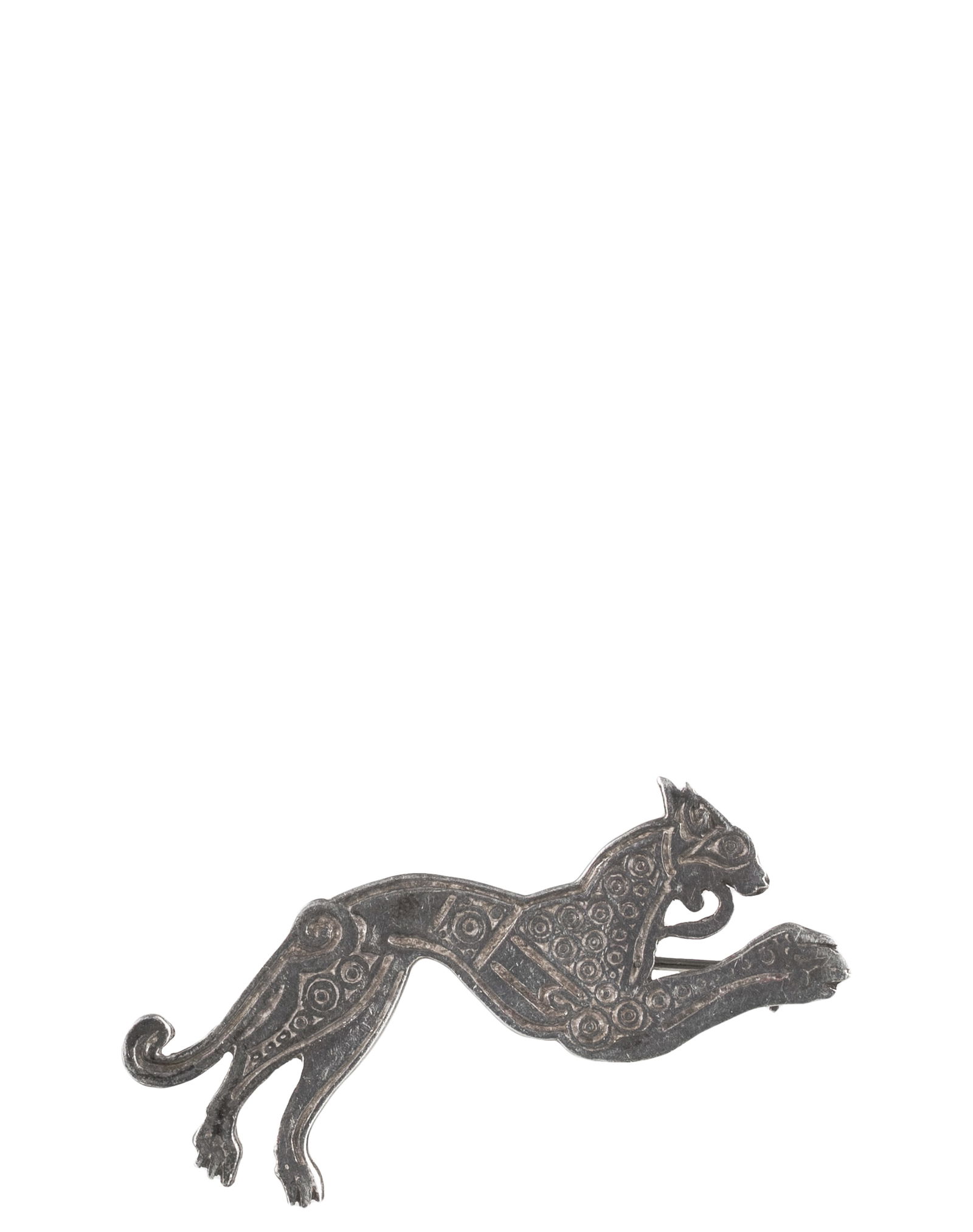 Vintage Irish Sterling Silver Panther Brooch