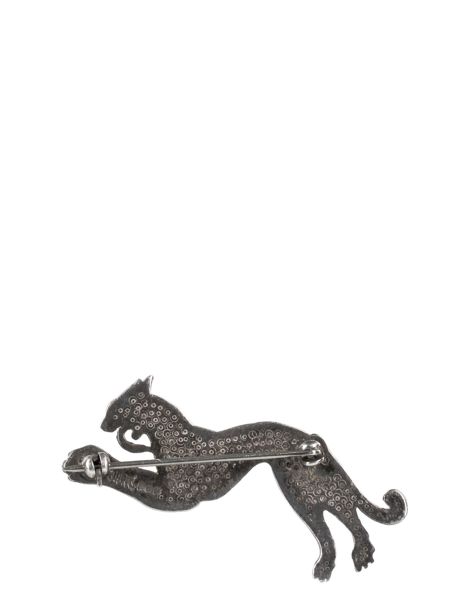Vintage Irish Sterling Silver Panther Brooch - 2