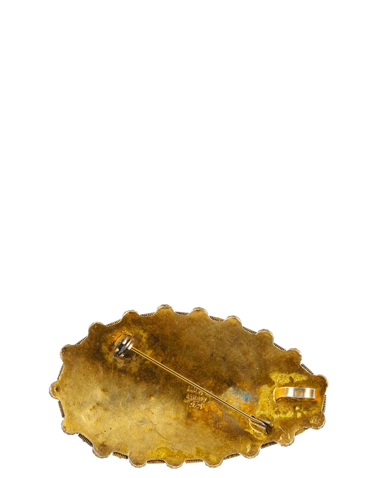 Silver broach/pendant with mixed stones. - 2