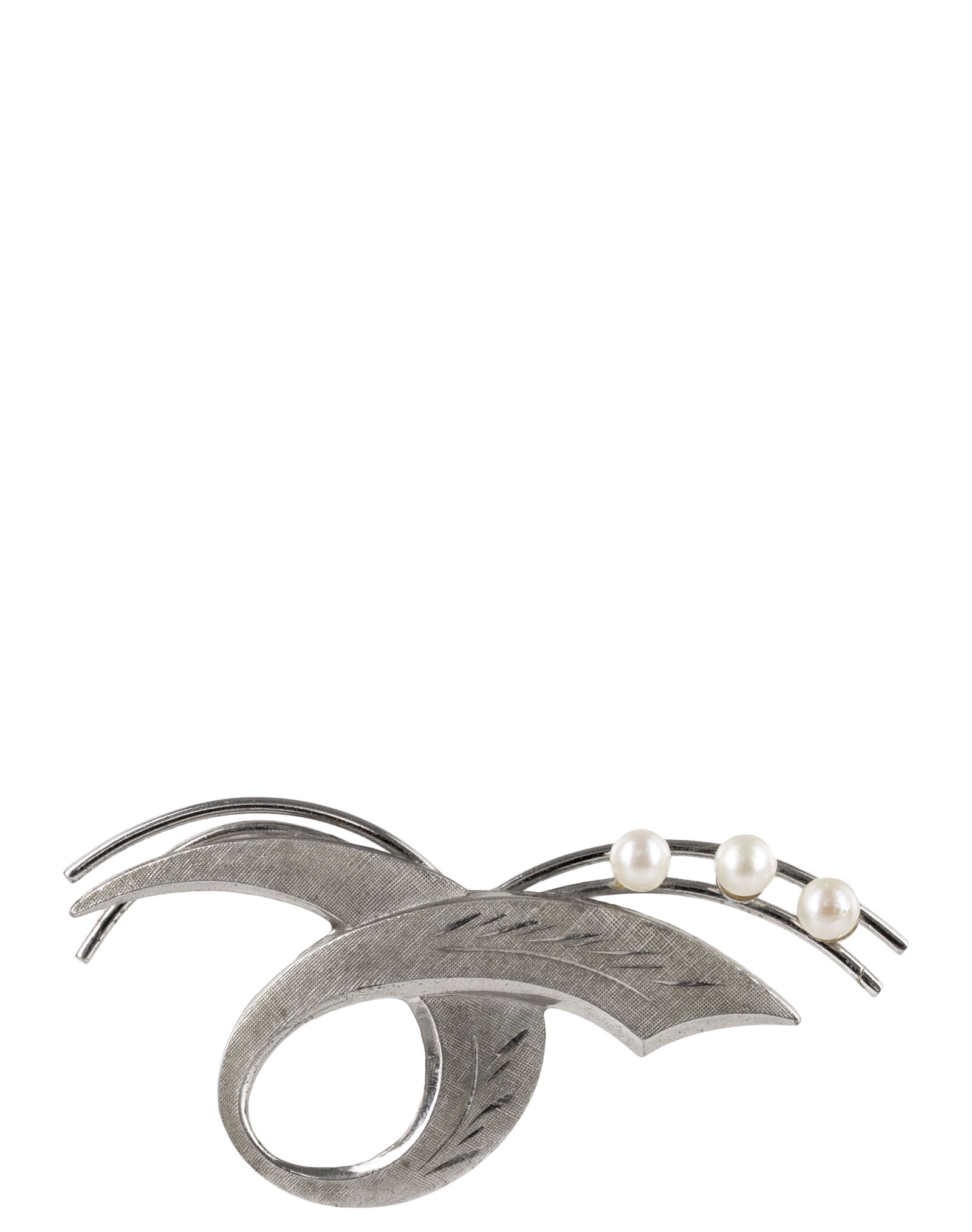 Concorde Collection - Silver brooch: Concorde Collection Broche en argent en argent sterling 925 avec perles, 7.47 grammes Dimension: 2.75" large x 1.25" haut 7cm wide x 3.3cm high ------------- Concorde Collection Silver brooch 