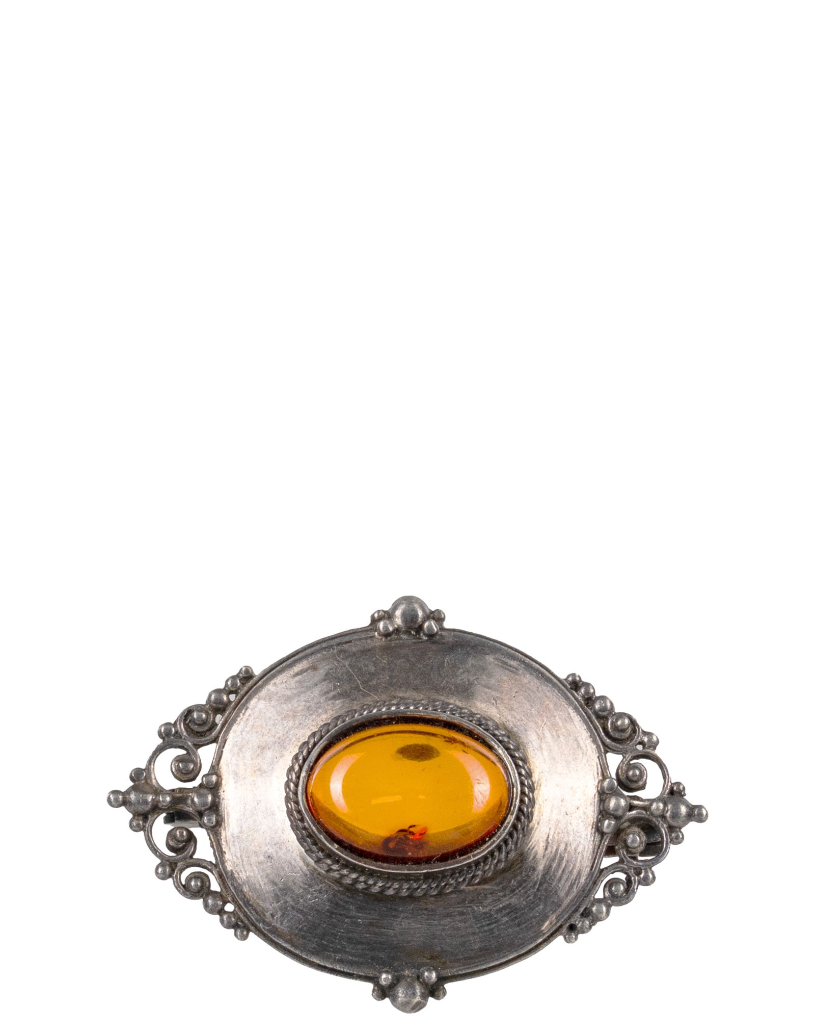LWR - Sterling silver Broach with Amber: LWR Broche en argent et Ambre Argent sterling 925 et ambre, pesant 10.4gr Dimension: 1" haut x 1.75" large 2.5cm high x 4.5cm wide ------------- LWR Sterling silver Broach with Amber Sterling