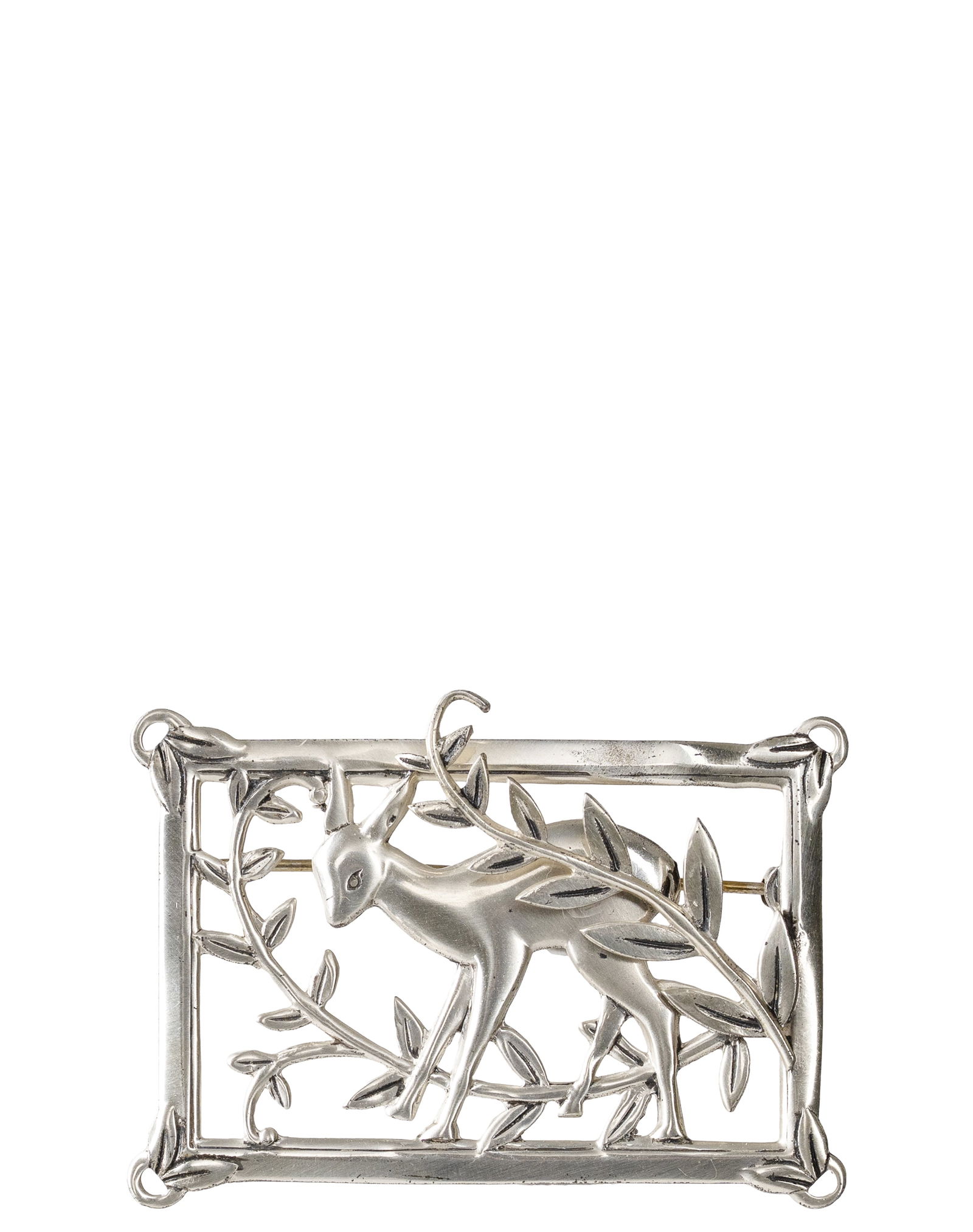 Norseland - Silver brooch: Norseland Broche en argent Argent .925 pesant 9.38gr Dimension: 1 3/8" haut x 2 1/8" large 3.5cm high x 5.3cm wide ------------- Norseland Silver brooch sterling .925 weighting 9.38gr 