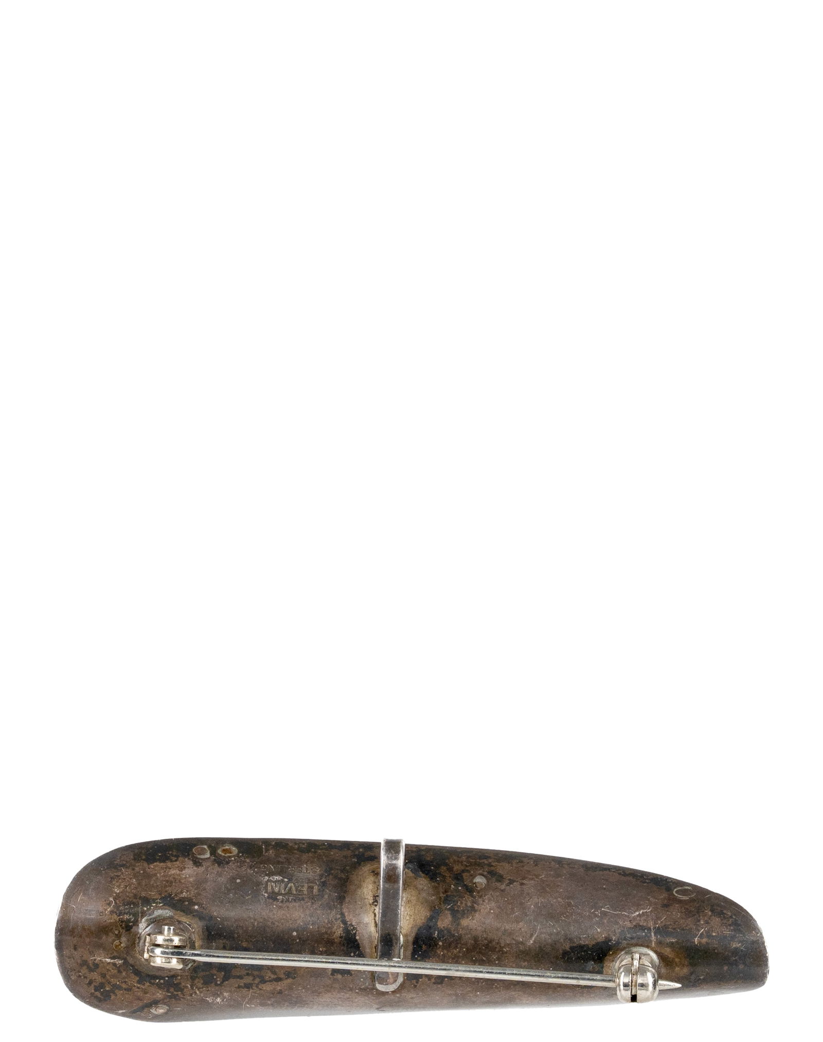 Ed Levin (1921-2008) - American Designer, Sterling Silver Pearls Brooch Pendant - 2