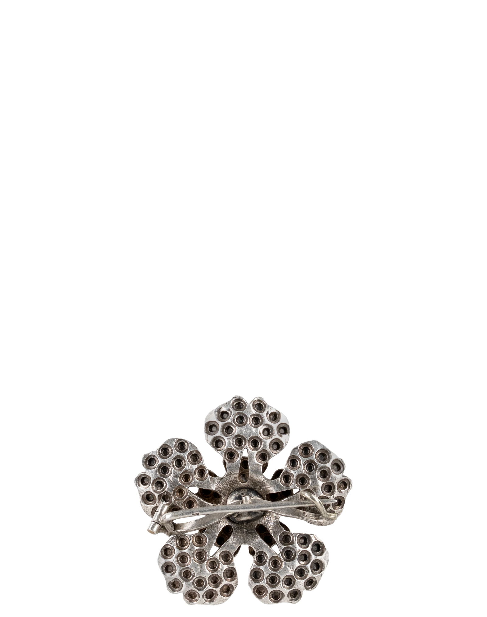 Sterling Silver Flower Shaped Brooch - 2