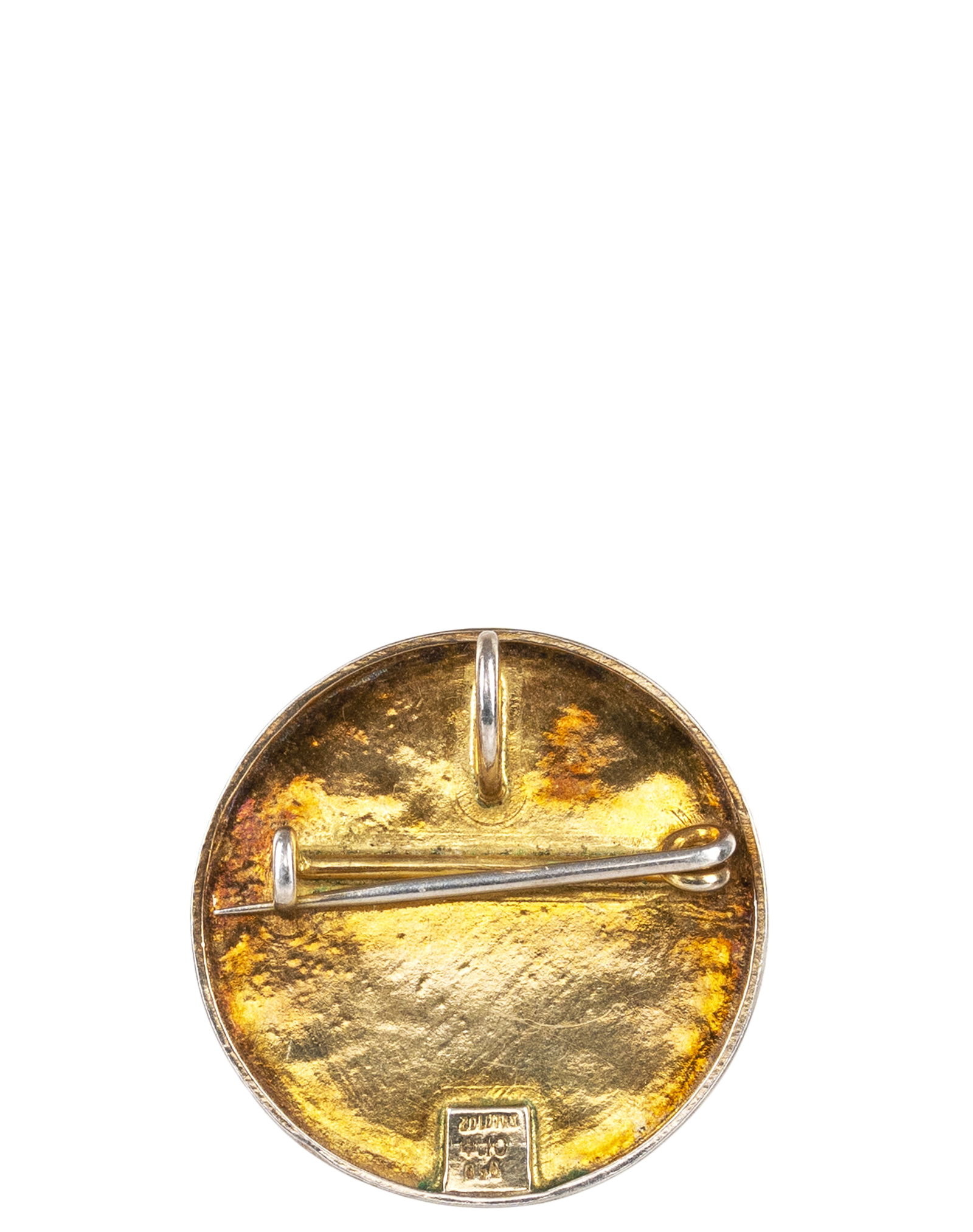 ZOLOTAS - Sterling Silver Guilted Brooch - 2