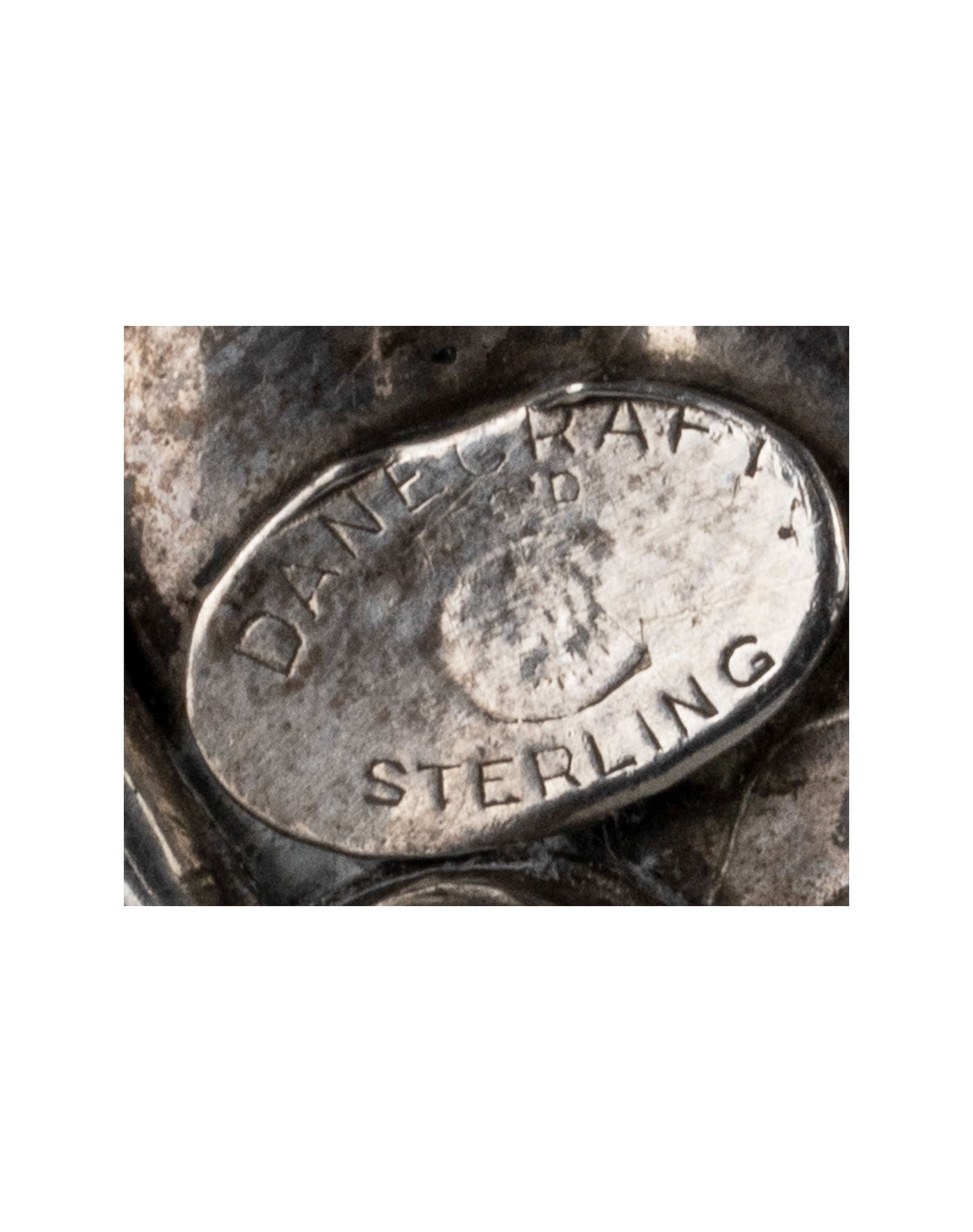 Antique Sterling Silver Flower Brooch - 3