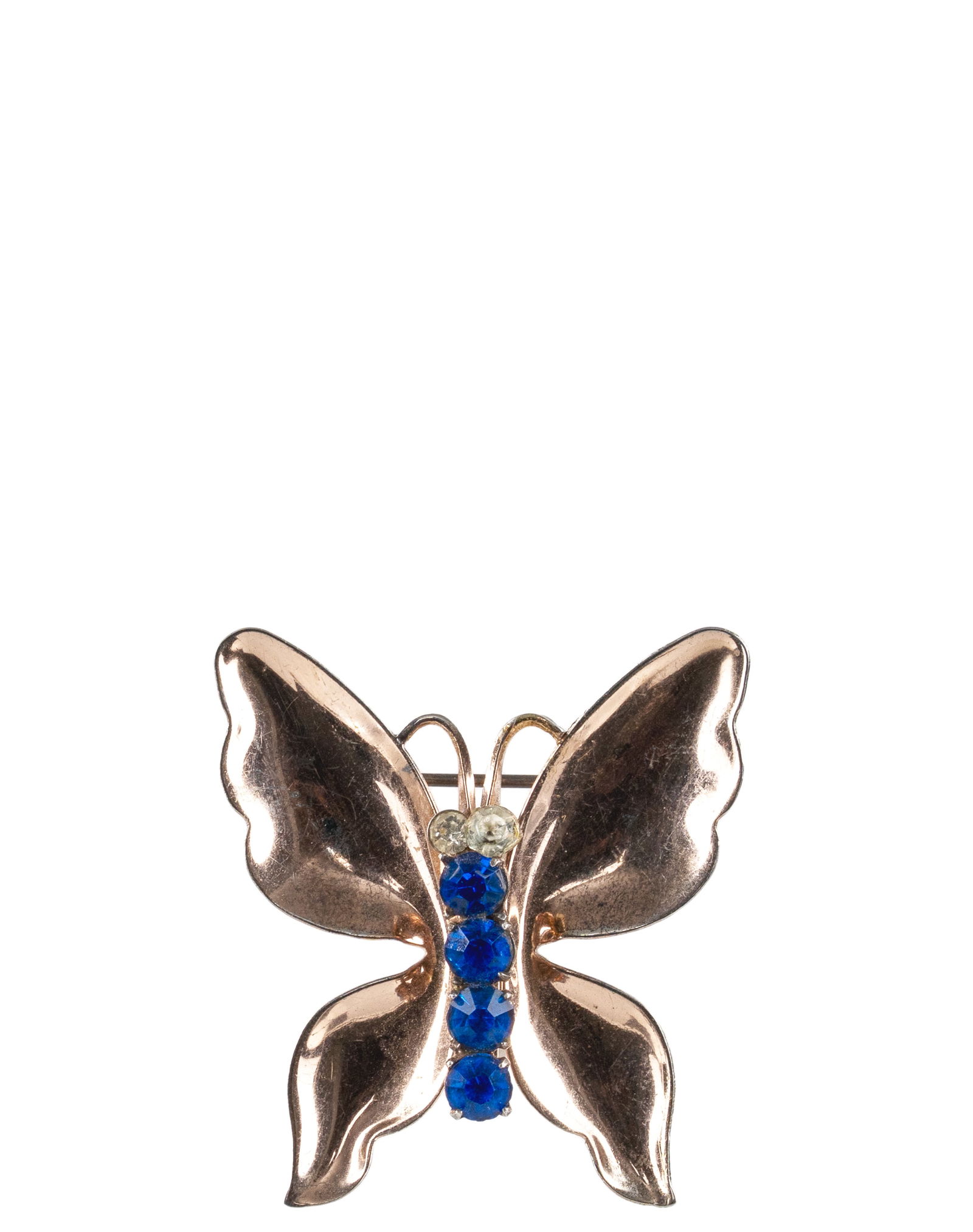 Coro Craft - Silver butterfly: Coro Craft Papillon en argent Argent 925, Plaqué or serti de pierre strass pesant 9.42gr Dimension: 1.75" haut x 1.75" large 4.5cm square ------------- Coro Craft Silver butterfly 