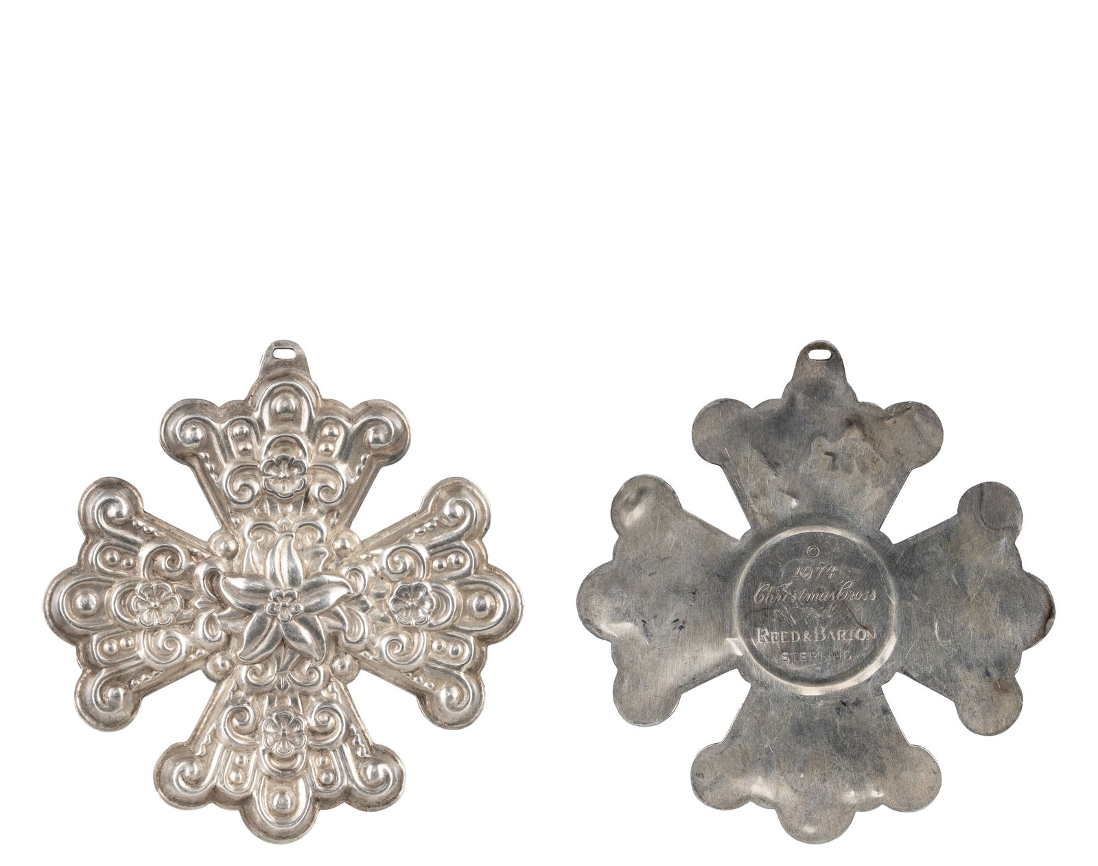 Set of 3 Reed & Barton Christmas Cross Three Decoration - 3