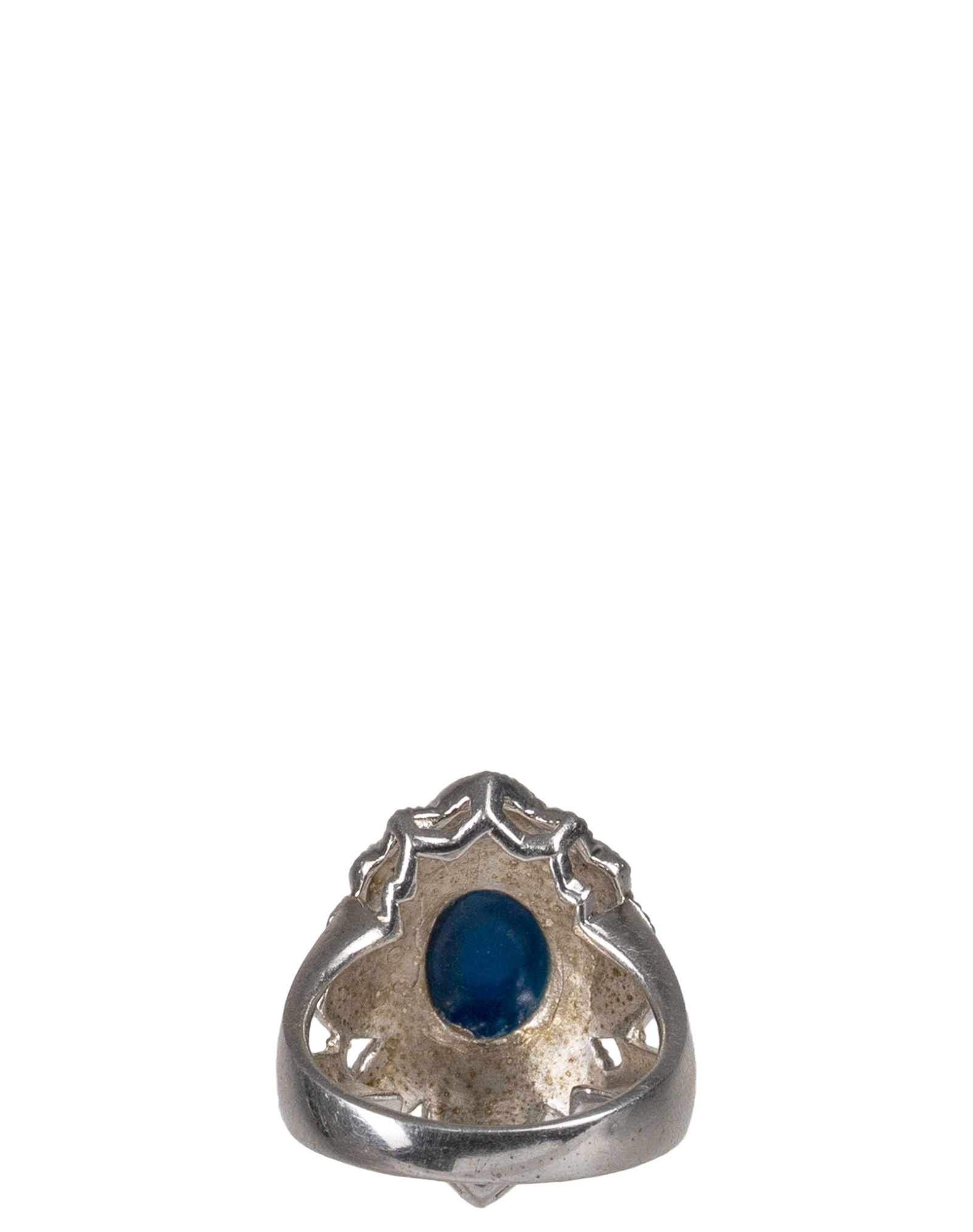 Sterling Silver Opal and Marcassites Ring - 4