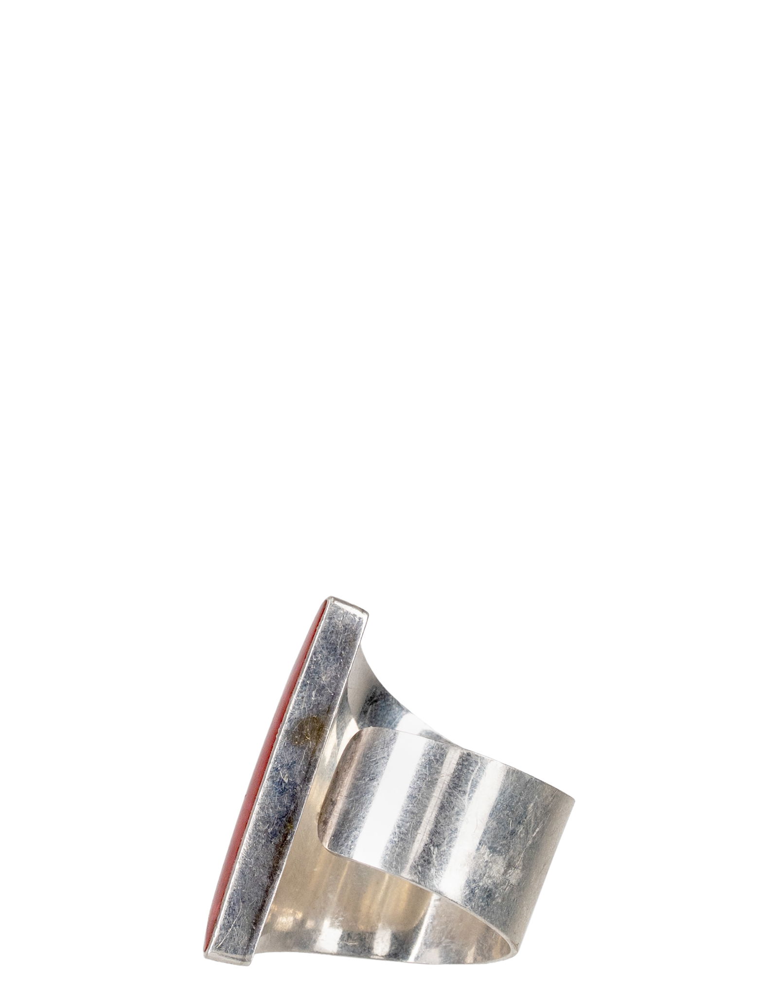 Sterling Silver Fossilized Coral Ring - 4