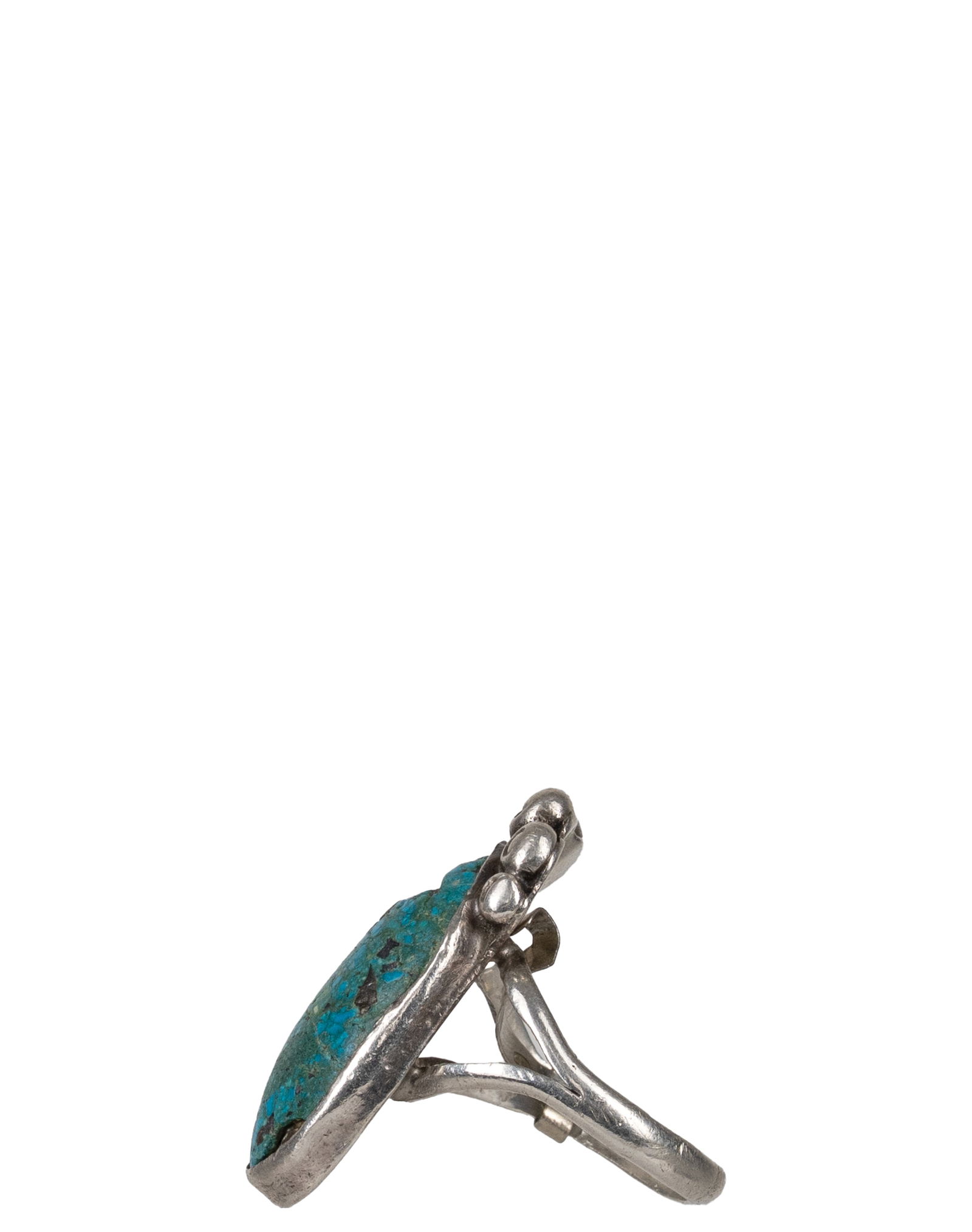NAVAJO - Sterling Silver Turquoise Ring - 4