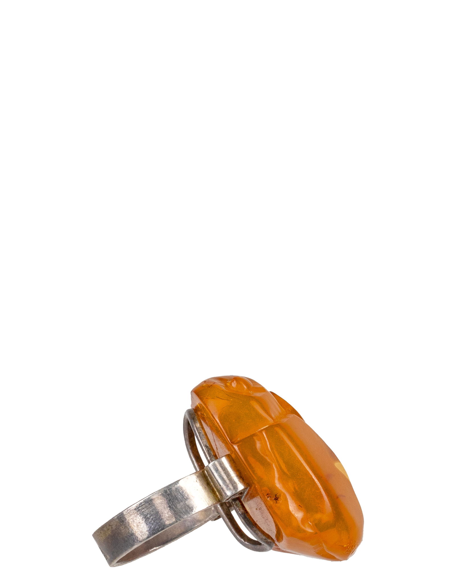 Vintage silver ring with baltic Amber - 2