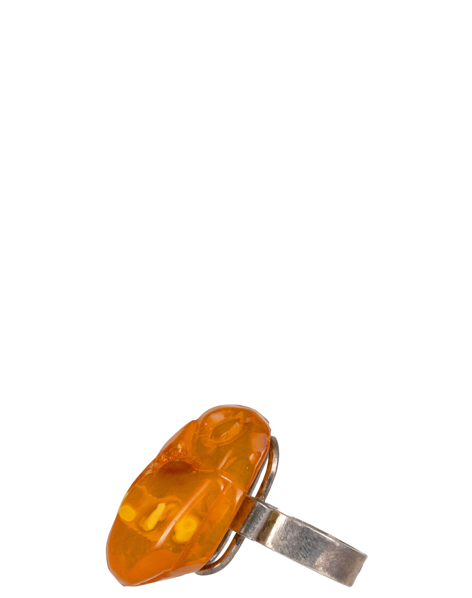Vintage silver ring with baltic Amber - 4