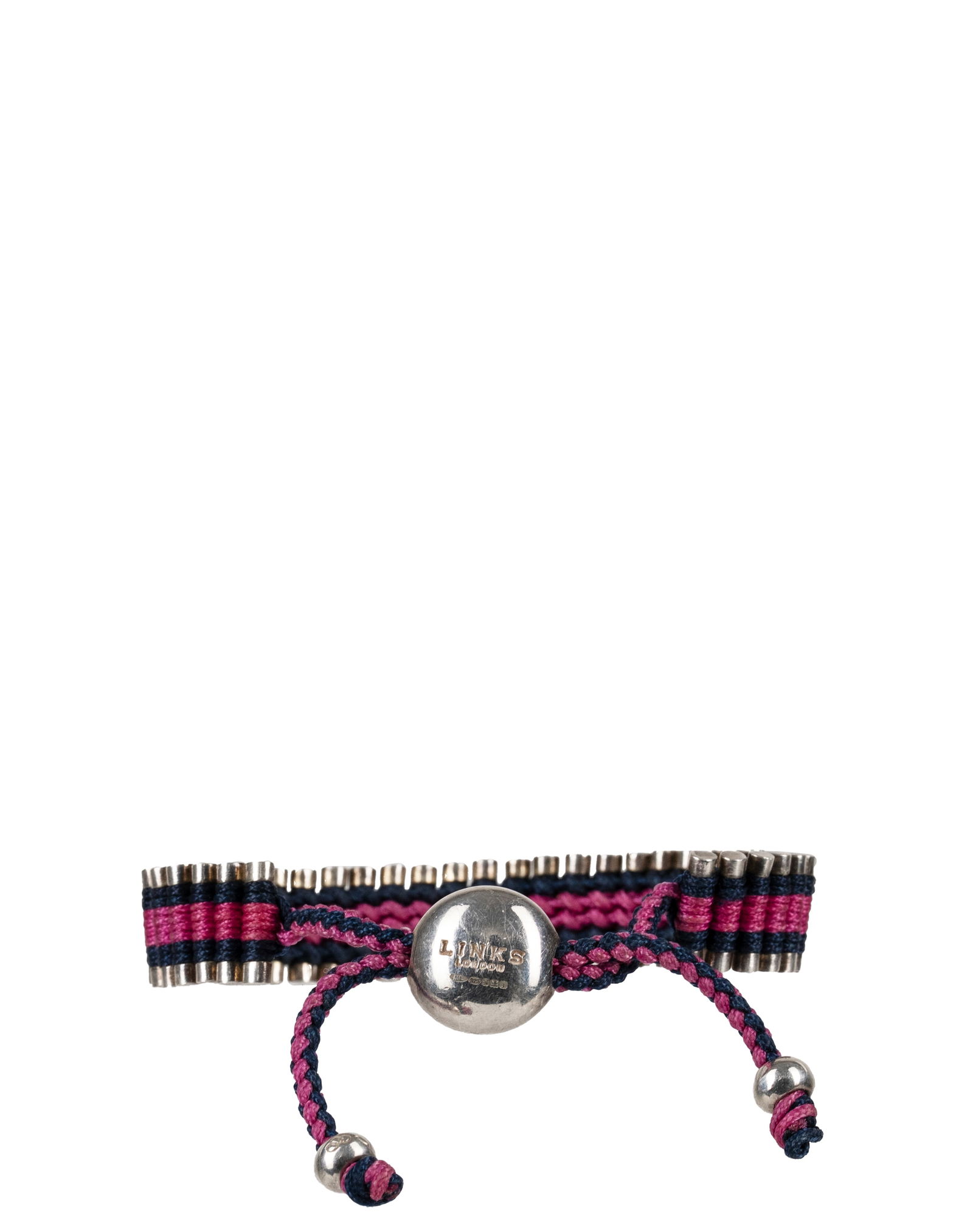 Link - Silver bracelet: Link London Bracelet en argent Bracelet d'amitié en argent 925 pesant 24gr total. Bracelet ajustable a la grandeur souhaité Dimension: 10" de diametre au maximum x .5" de large 25.3cm