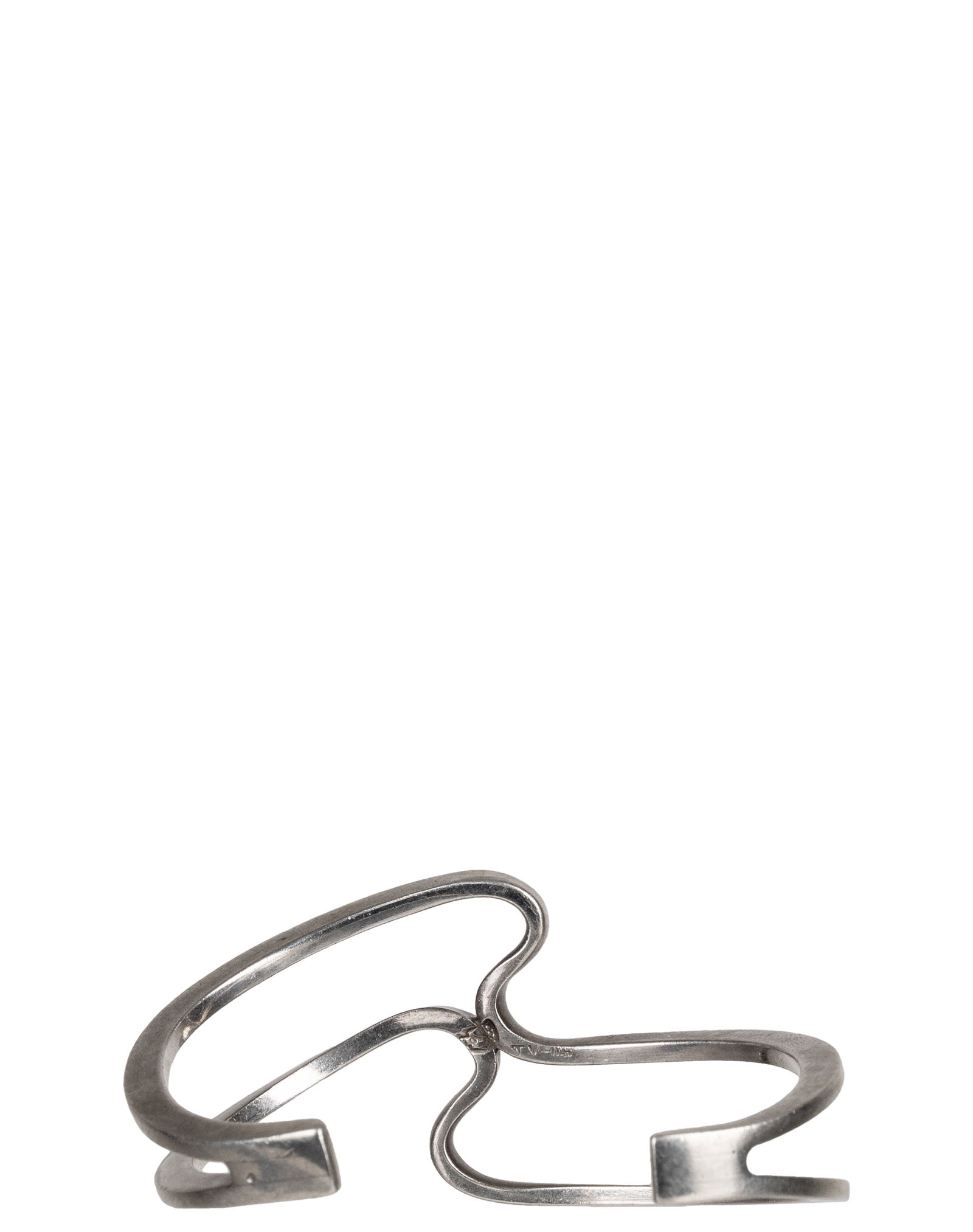 Modernist Sterling Silver Cuff Bracelet - 2
