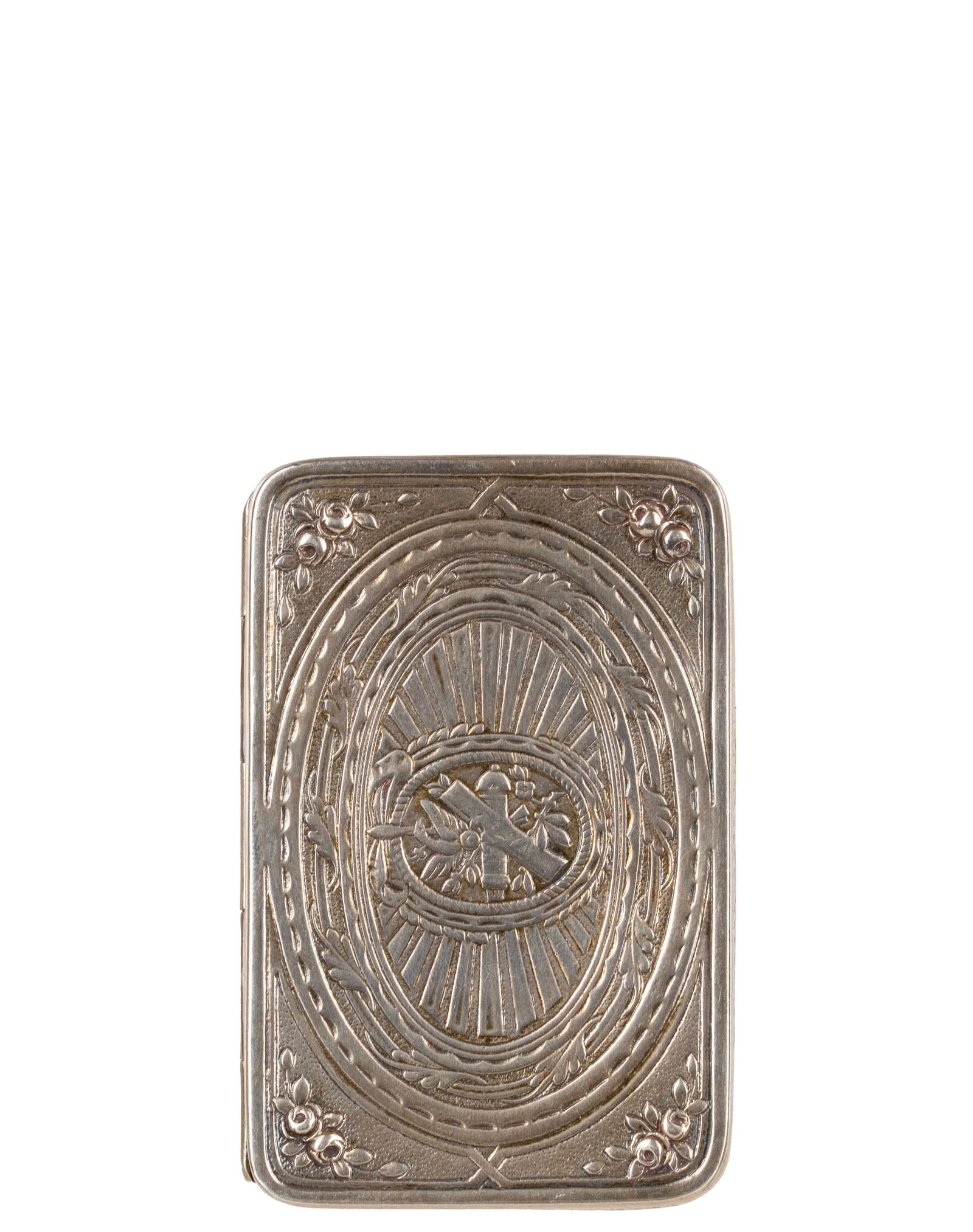 French Sterling Silver Cigarettes Case: France Étui à cigarettes en argent massif français Étuit à cigarettes en argent sterling, poinçon au dos EO Poids : 101.7 g Dimension: 3 3/8" x 2 1/4" x 1/2" - ----------