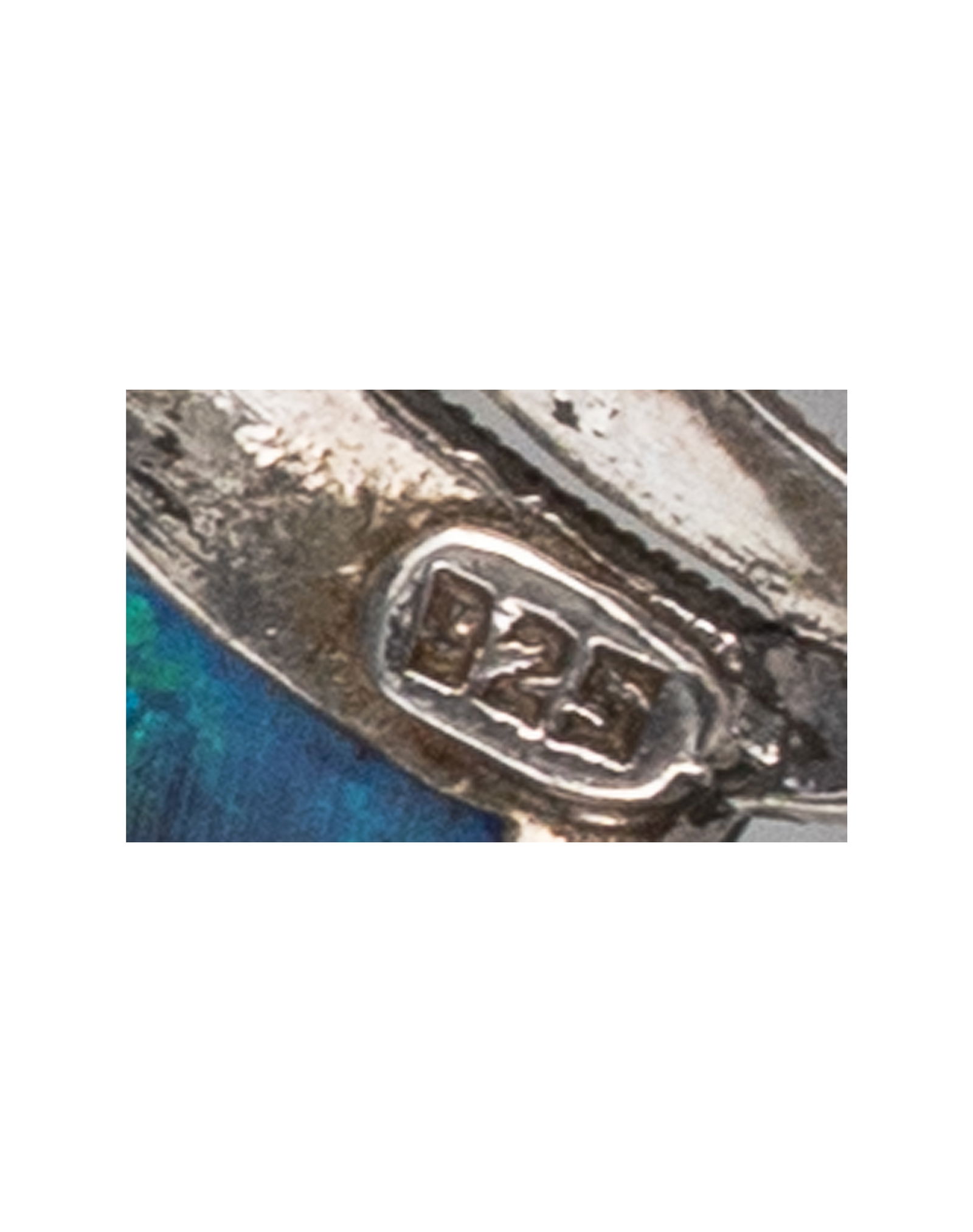 Vintage Sterling Silver Opal and Marcassites Pendant - 3