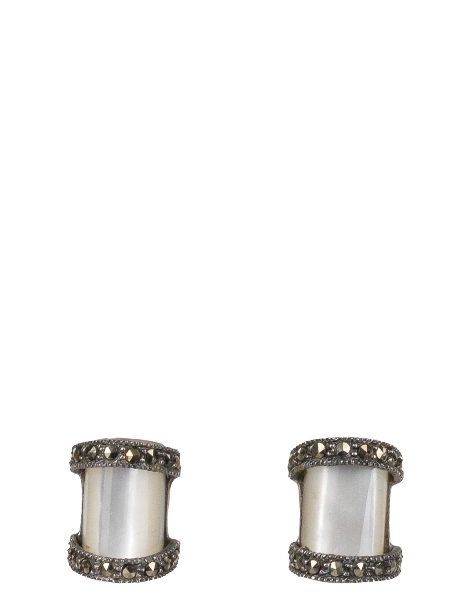 Vintage Sterling Silver Mother of Pearls Jewelry Set - 4