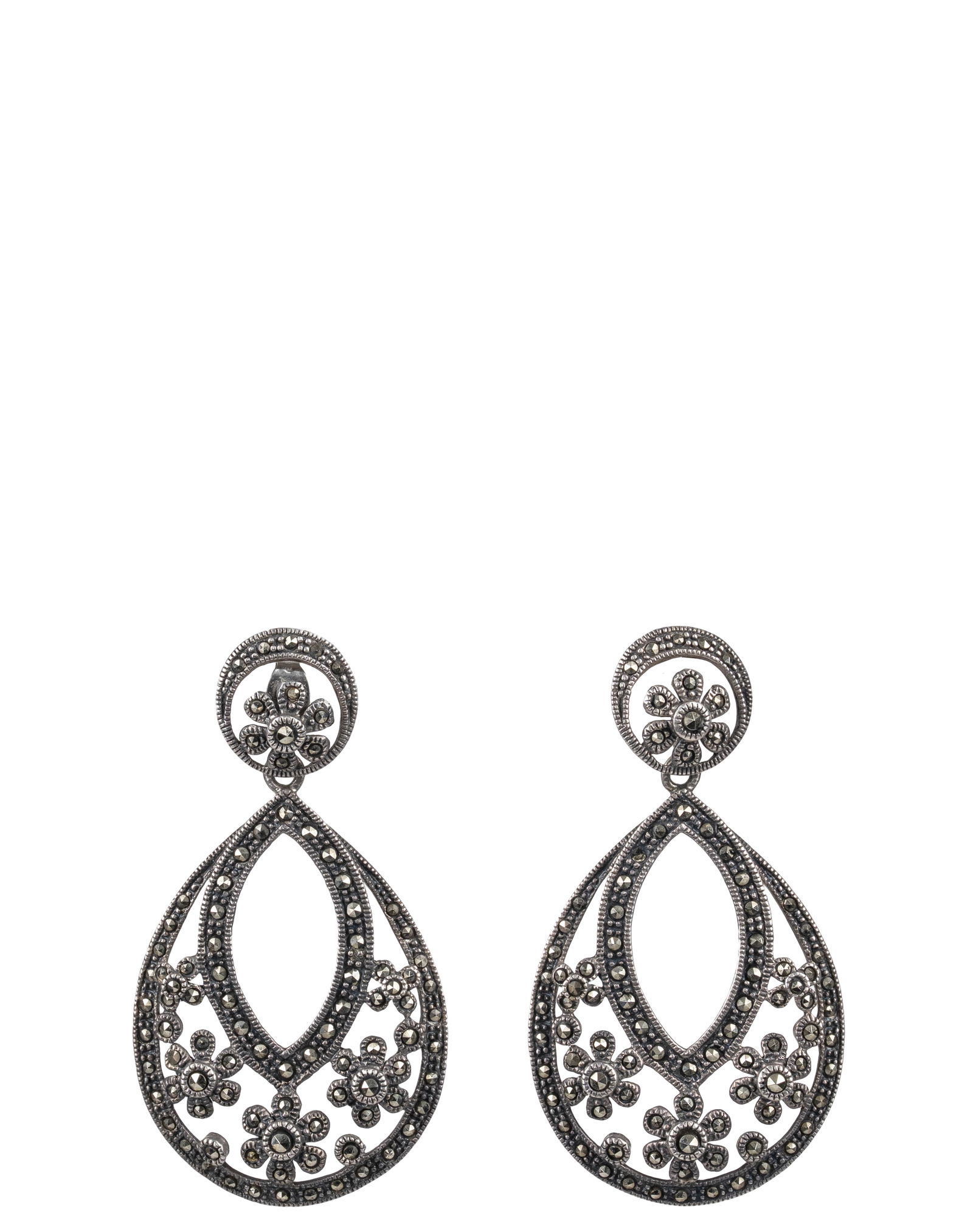Sterling Silver Marcasites Earrings (1 of 3)