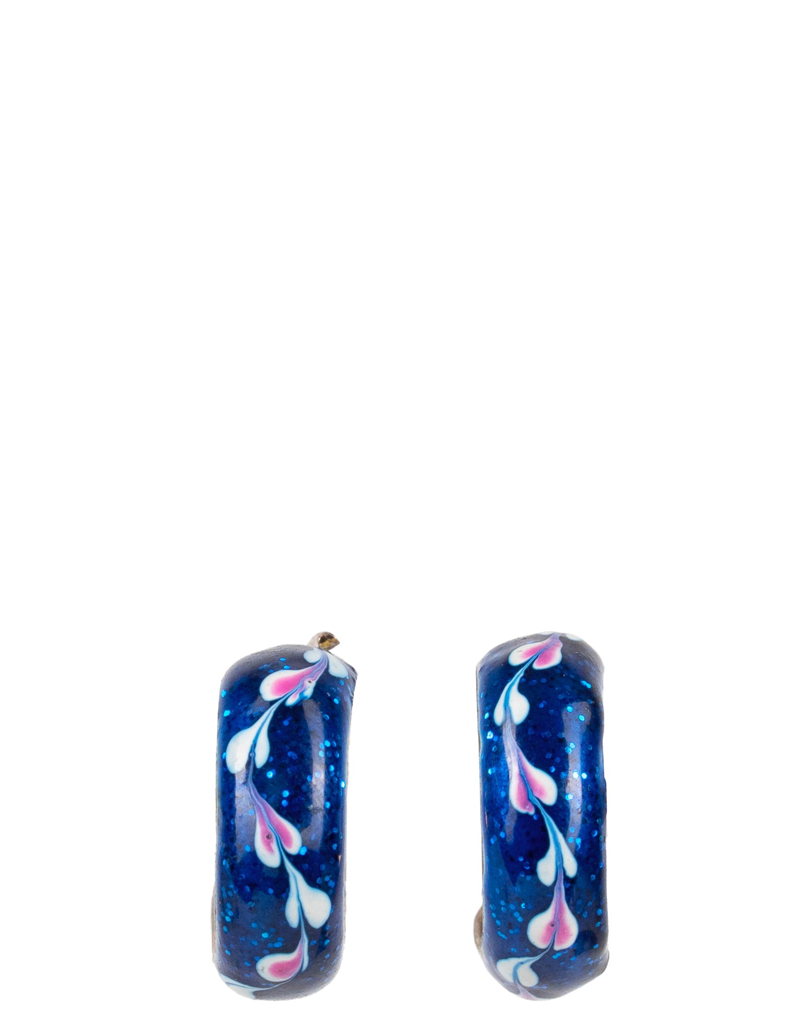 Vintage Sterling Silver Blue Enamel Earrings: Boucles d'oreilles vintage en argent sterling et émail bleu Paire de boucle d'oreilles en argent sterling avec email bleu, Poids : 1.7 g Dimension: 1/2" x 1/2" - ------------- Vintage