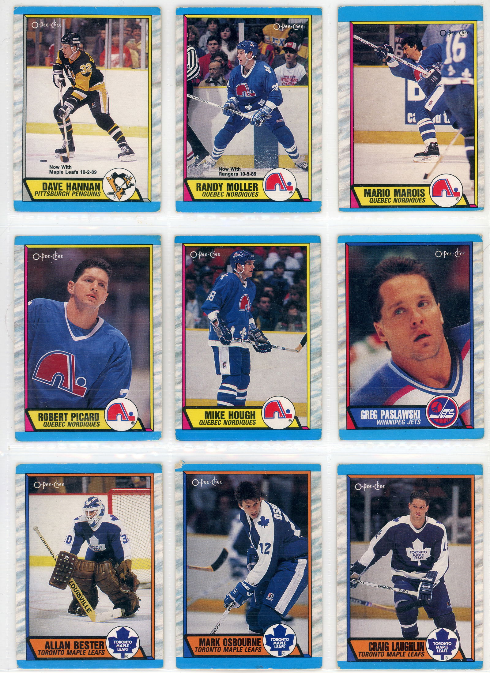 Hockey - 1989-90 O-Pee-Chee cards Lot - 4
