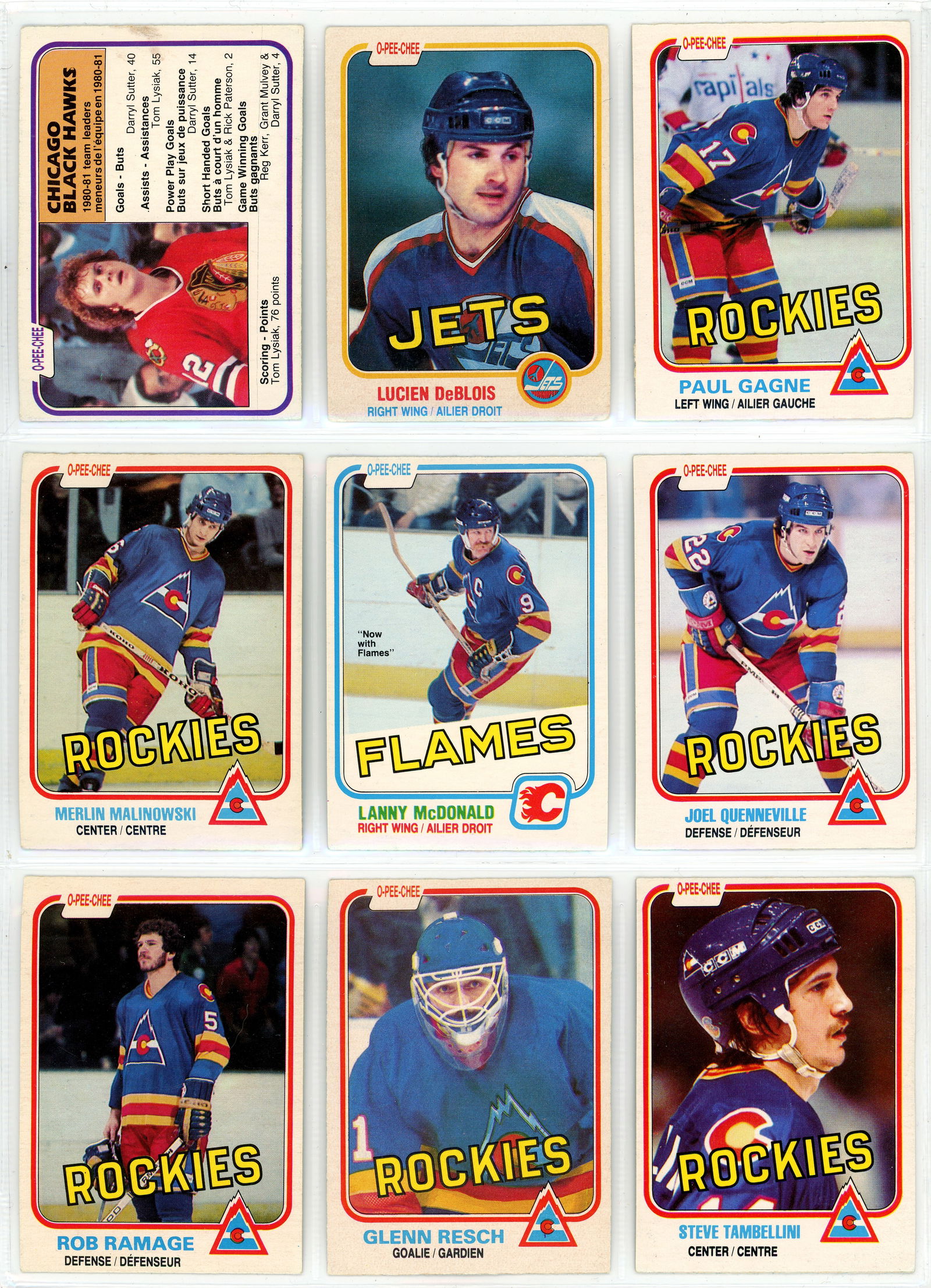O-Pee-Chee - 1981-82 Near complete hockey card set - 2