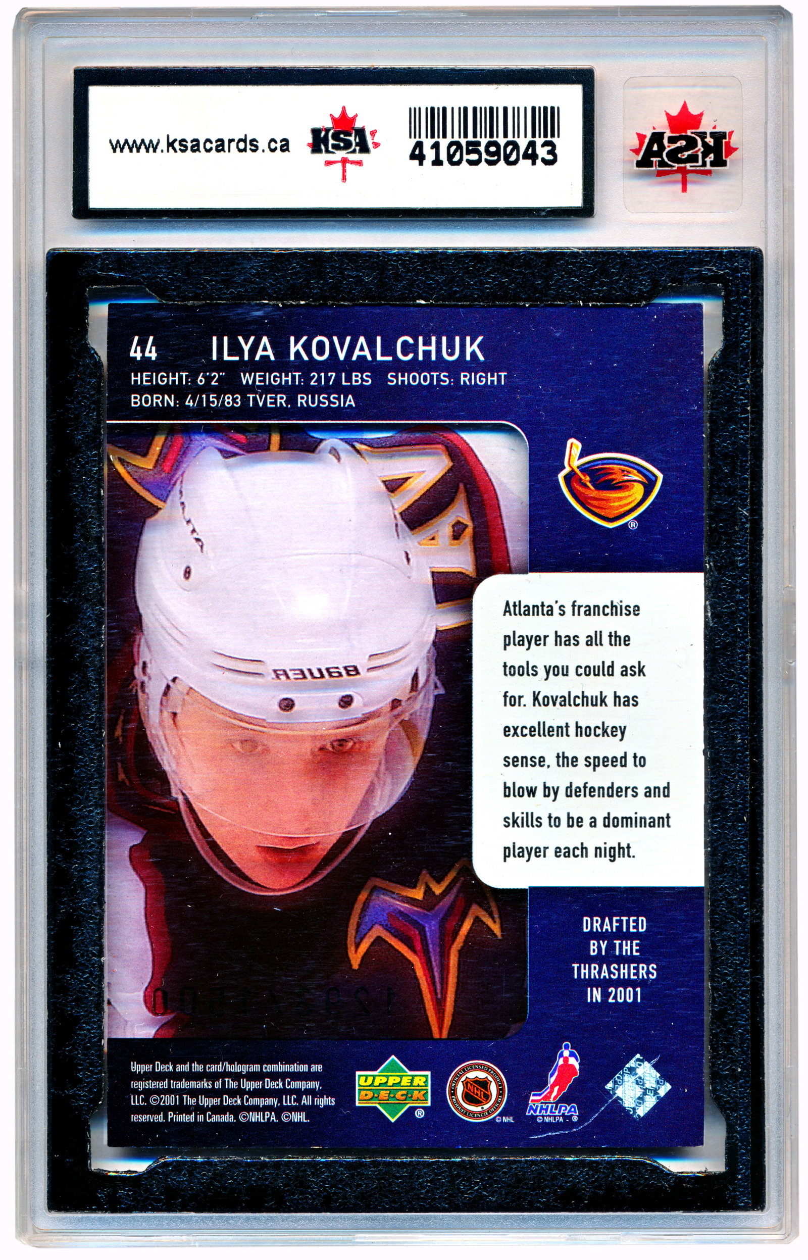 Ilya Kovalchuk - 2001-02 Upper deck ice Rookie card - 2