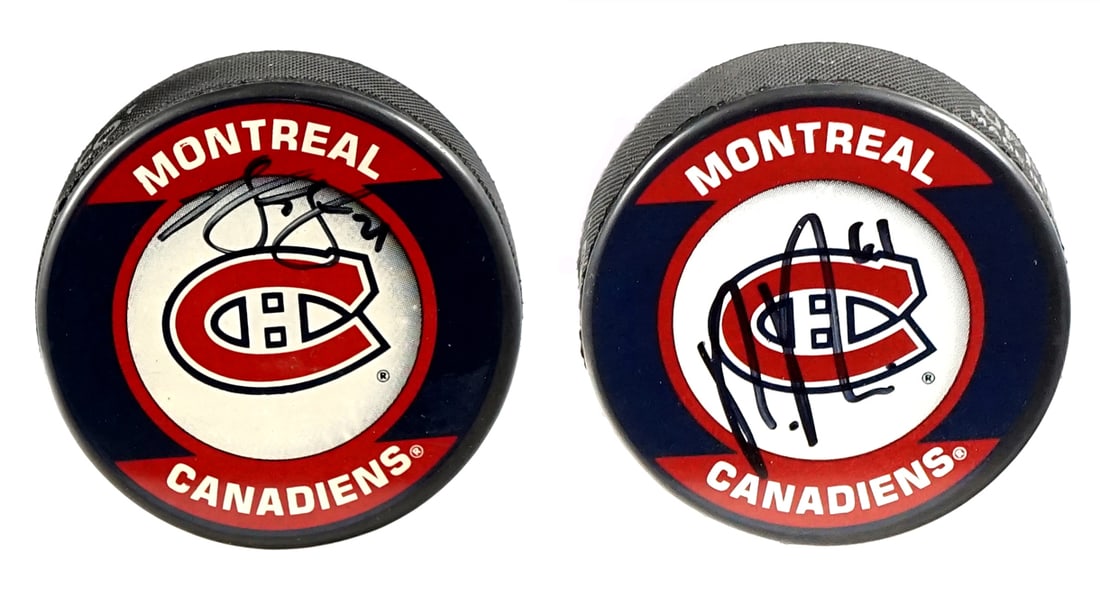 Hockey - Montreal Canadiens Autographed hockey puck (1 of 5)