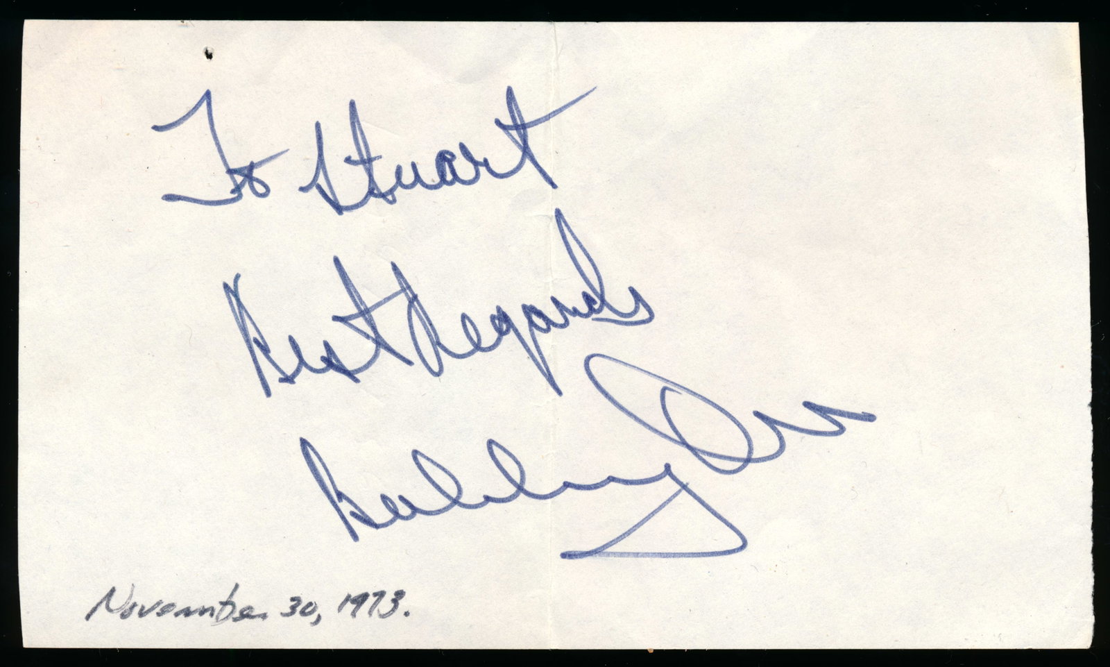 Bobby Orr - Bobby Orr dedication and signature: Bobby Orr Dedicace et signature de Bobby Orr Sur papier blanc Rapport de condition: Bonne condition ------------- Bobby Orr Bobby Orr dedication and signature On white paper Condition