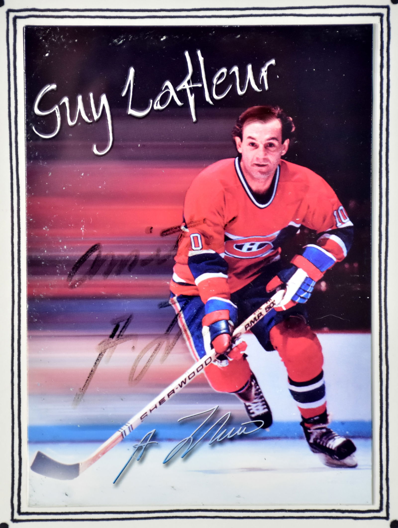 Guy Lafleur - Autographed framework - 2