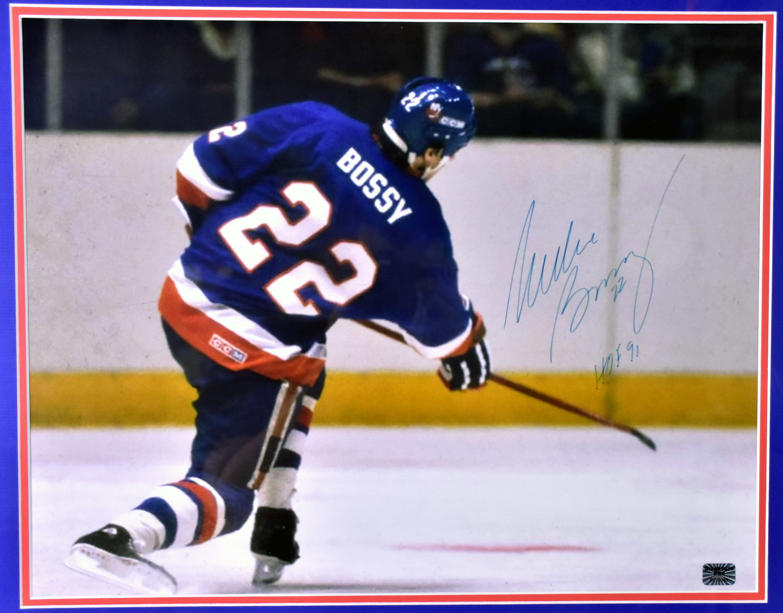 Mike Bossy - 1991 hall of fame autographed photo - 2