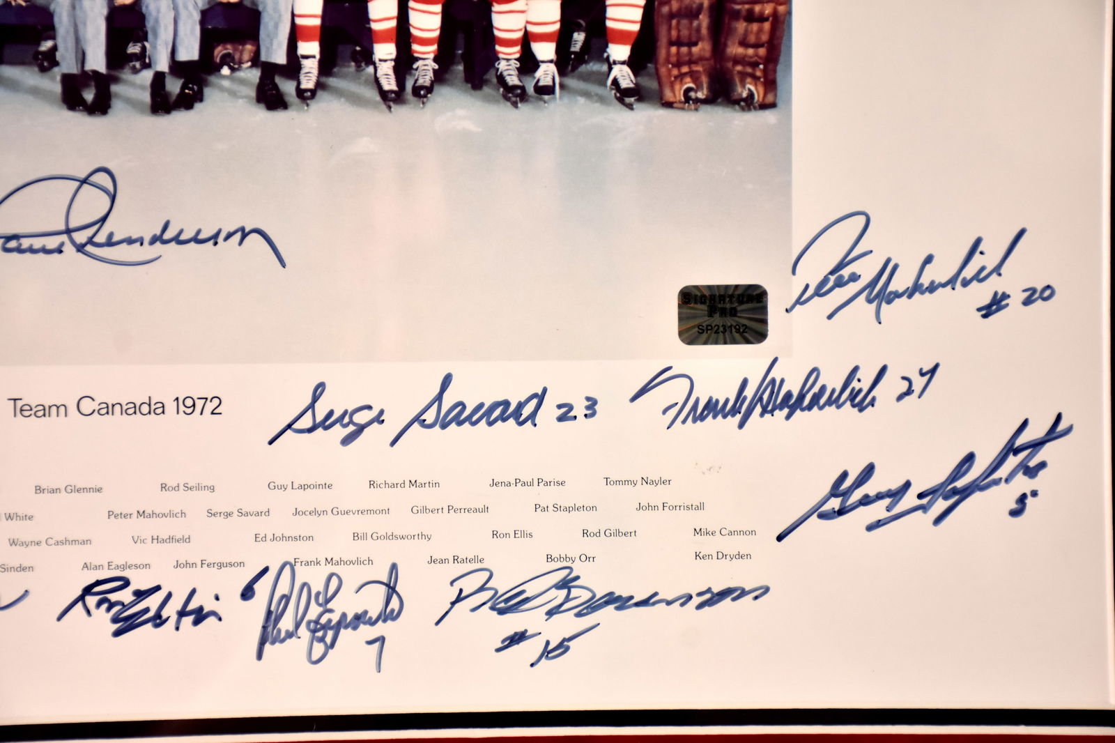 Equipe Canada - multiple autographed framework - 4