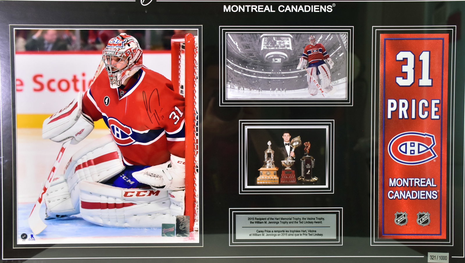 Carey Price - Autographed framework - 2