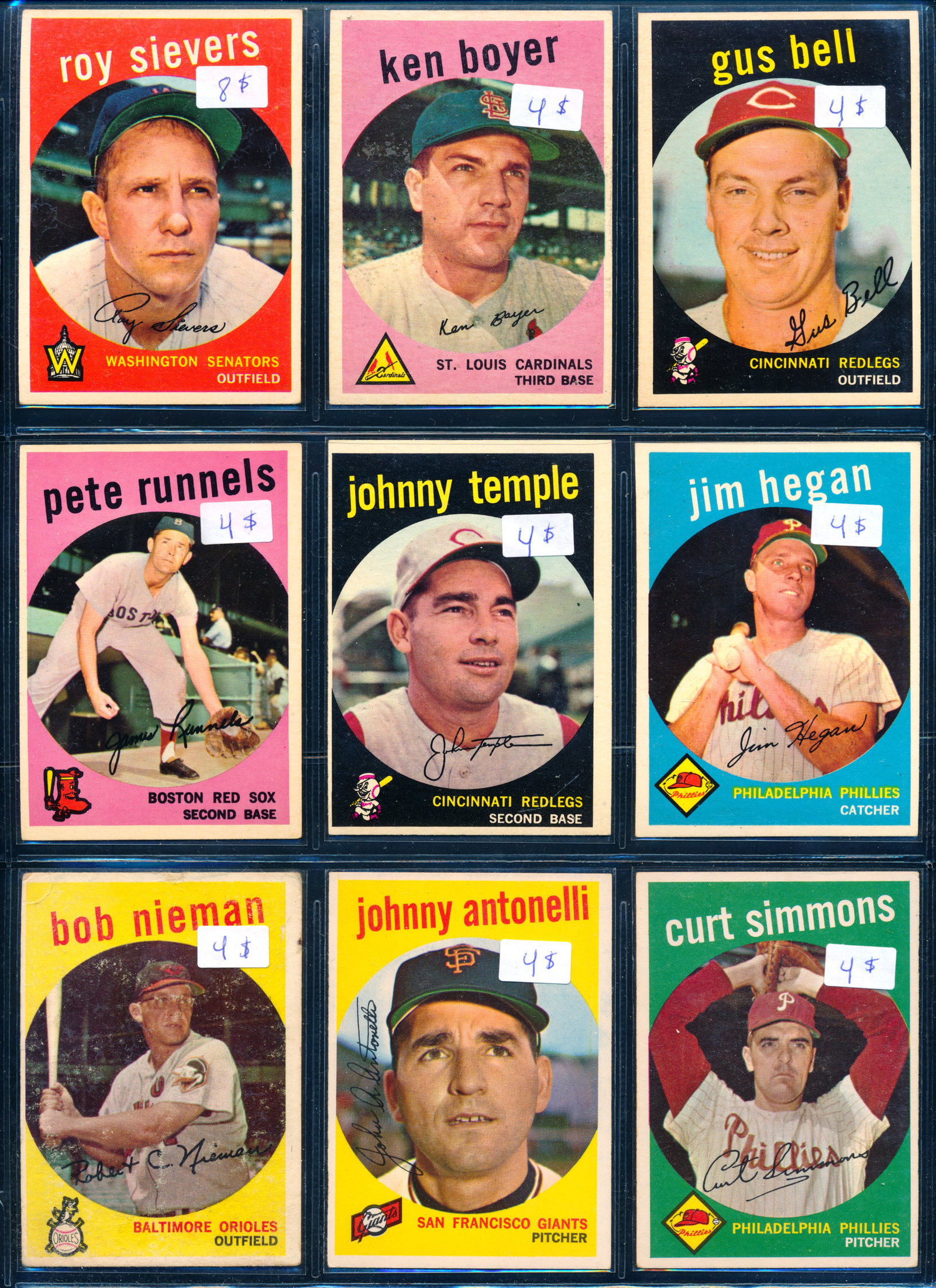 Baseball - 1959 Topps vintage cards lot - 2