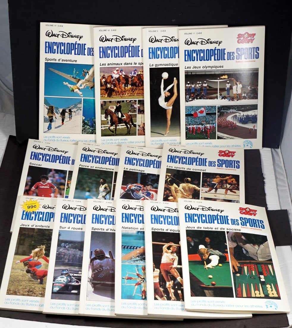 Sport encyclopedia 14 books: Encyclopedie des sport 14 Volumes Walt disney , total de 14 volumes different Rapport de condition: Excellente condition ------------- Sport encyclopedia 14 books Walt disney. 14 volumes Condi