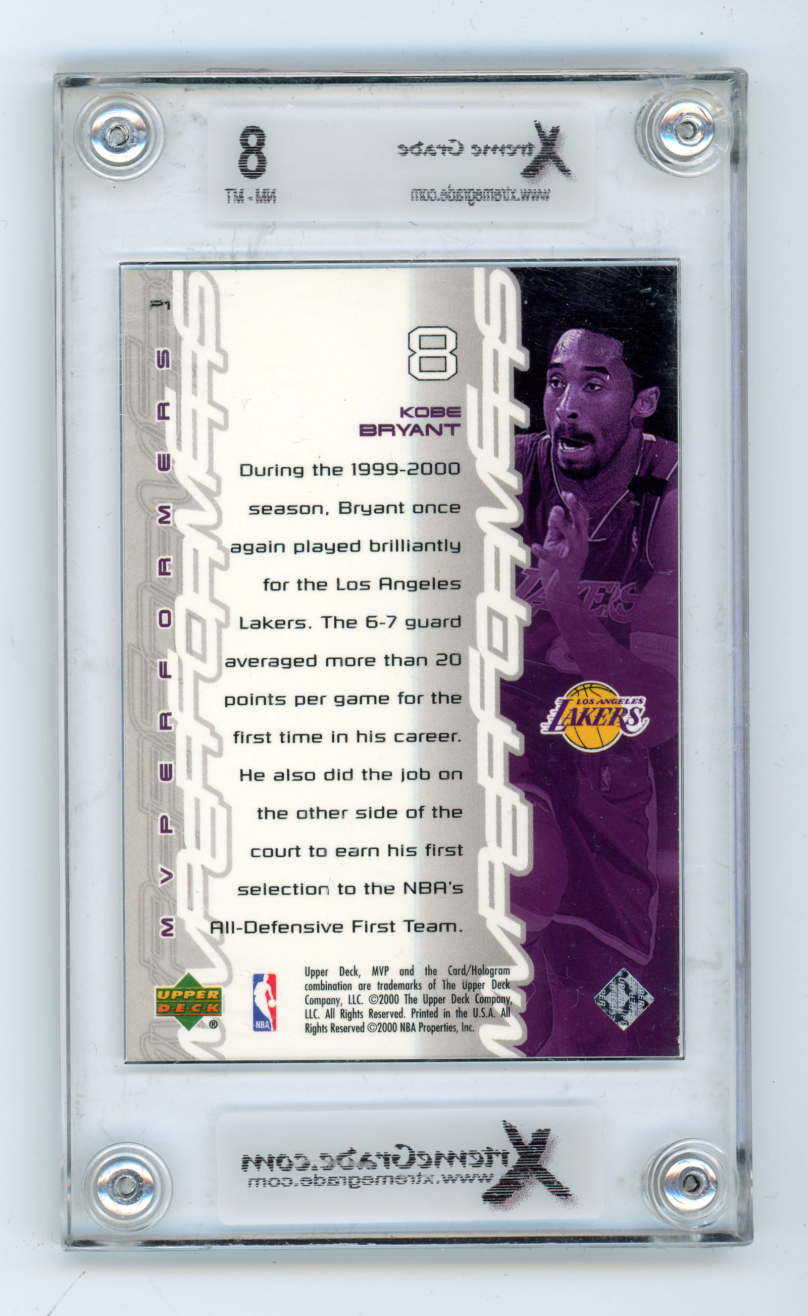Kobe Bryant - 2000 Upper deck MVP - 2