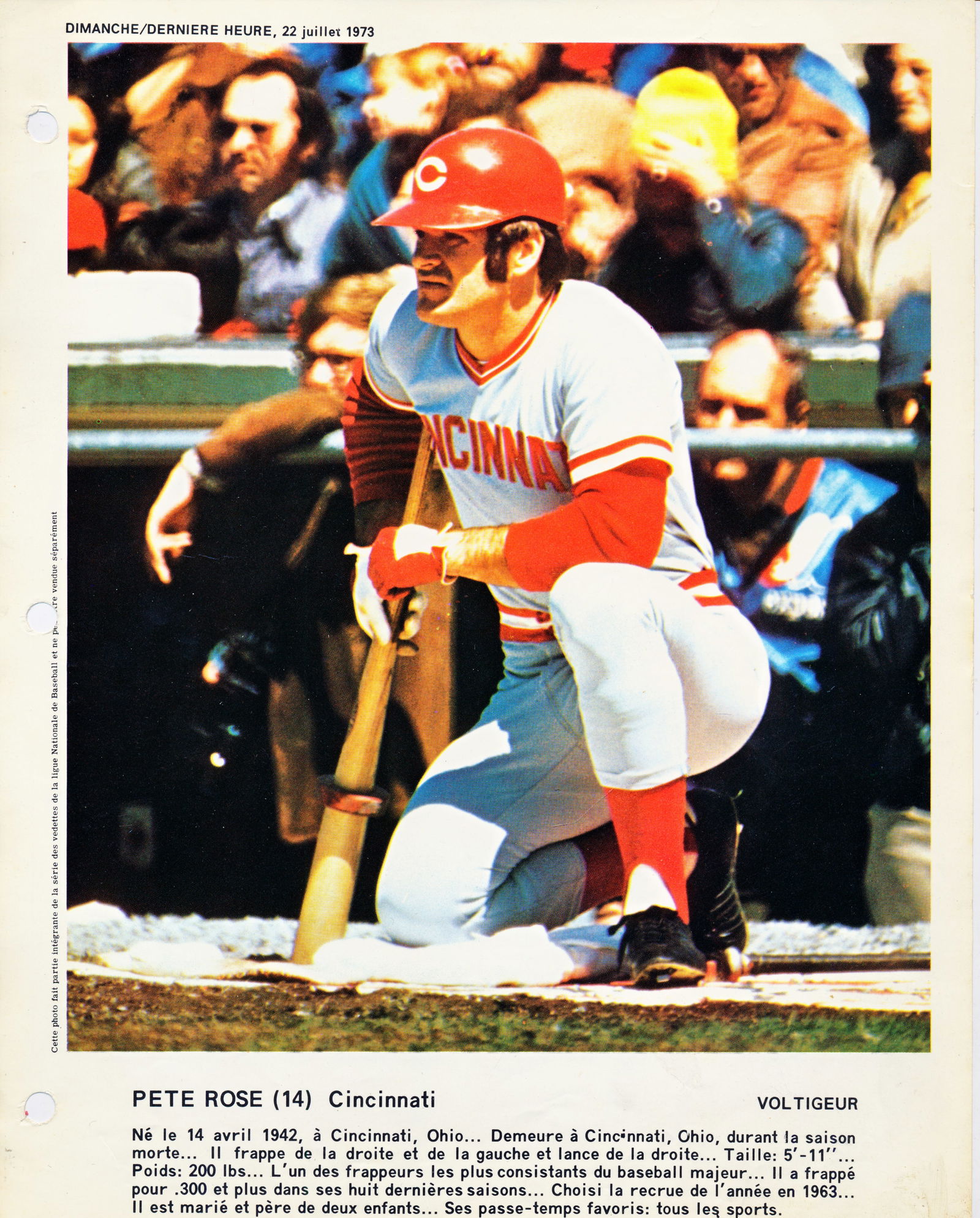 Sport - Poster from the magazine Dimanche/Derniere heure: Sport Poster du magazine Dimanche/Derniere heure Photo avec description pour chaque athletes, total de 51 fiches dont 20 de baseball, 2 de boxe, 17 de Hockey et 12 de lutte, une de golf Rapport