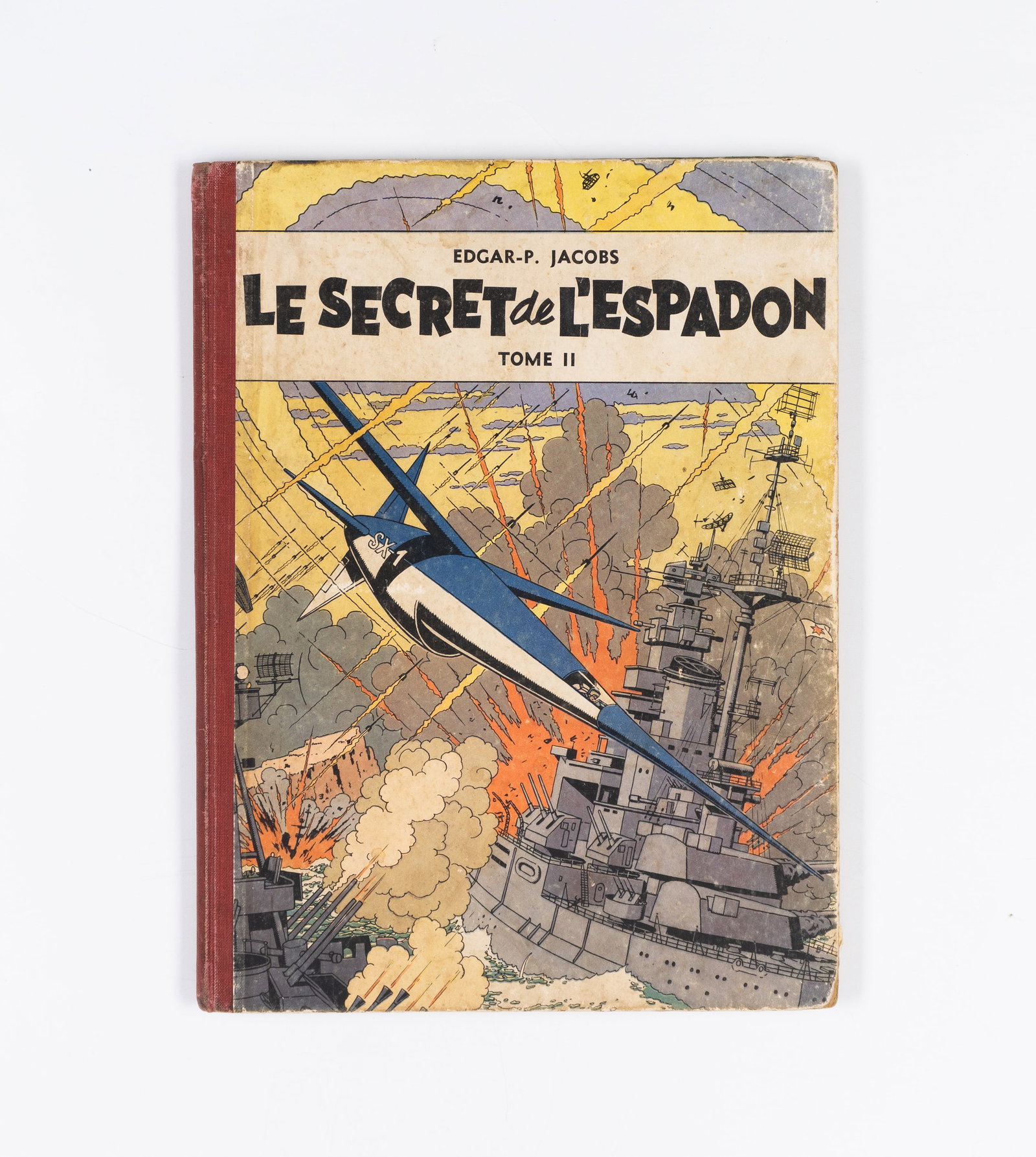 Jacobs, Edgar Félix Pierre - Blake et Mortimer, Le secret de l'espadon tome II, 1st edition - : Jacobs, Edgar Félix Pierre (1904-1987) Belgique \ Belgium Blake et Mortimer, Le secret de l'espadon tome II, édition originale (1953) SX1 contre attaque, 2e plat peau d'ours, dernier titre L