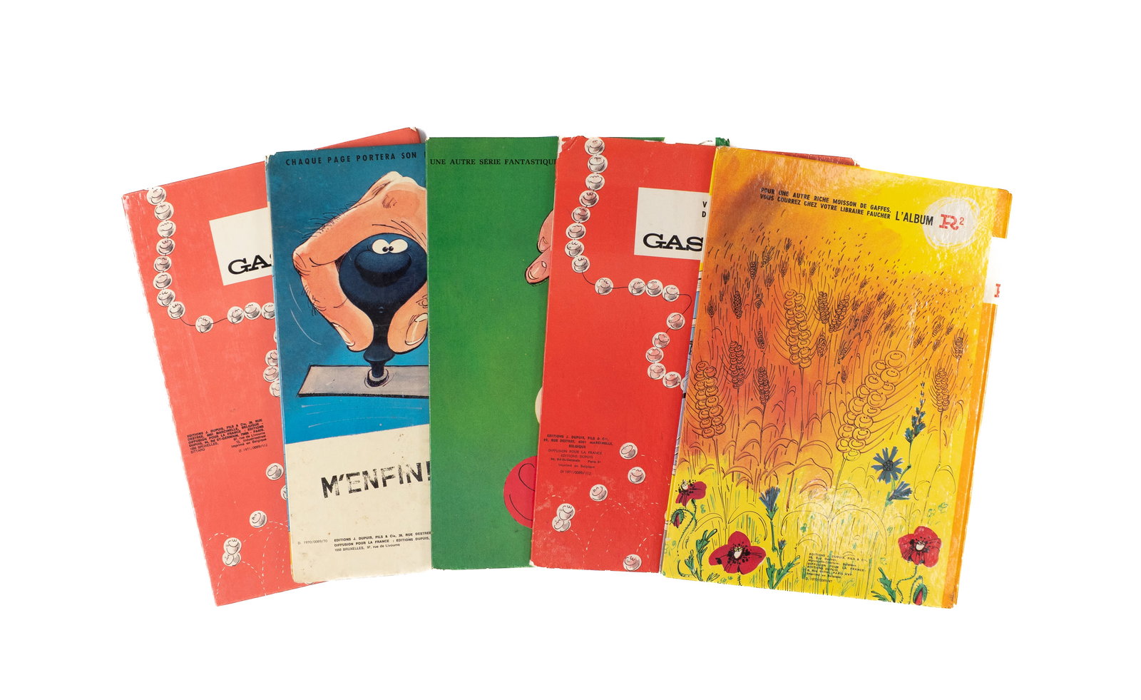 Franquin, André - 5 Gaston Lagaffe albums, some in original edition - 1971, 1970 - 2