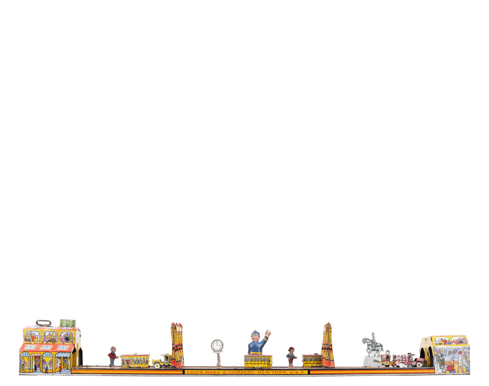 Louis Marx - Main street wind-up tin toy - 1940-50 - 2