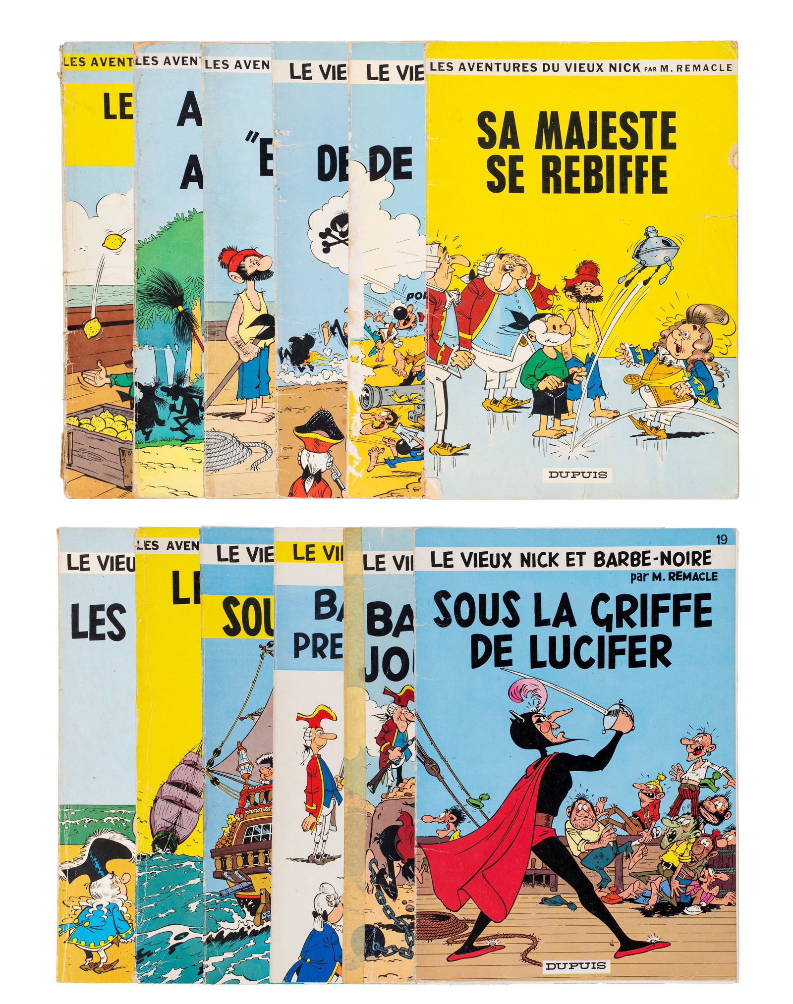 Remacle, Marcel - Selection Les aventures du vieux Nick, 1st edition - 1961-1983: Remacle, Marcel (1926-1999) Belgique \ Belgium Selection Les aventures du vieux Nick, éditions originales (1961-1983) Couvertures souples, tous des éditions originales sauf Le vaisseau du