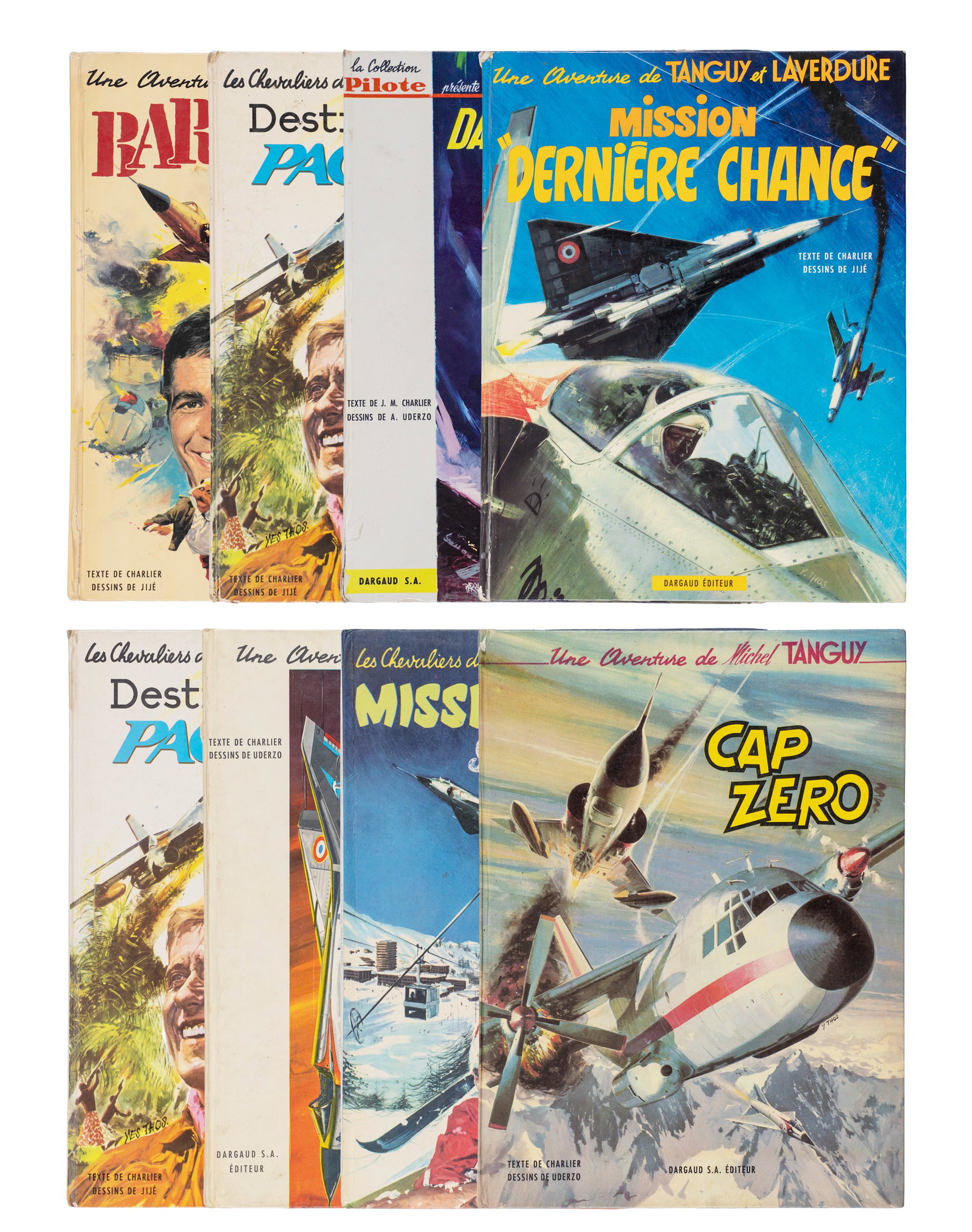 Charlier, Jean-Michel et autres - Tanguy et Laverdure selection, 1st edition - 1963-1972: Charlier, Jean-Michel et autres (1924-1989) Belgique / Belgium Selection Tanguy et Laverdure, éditions originales (1963-1972) 8 titres différents, tous en édition originale à