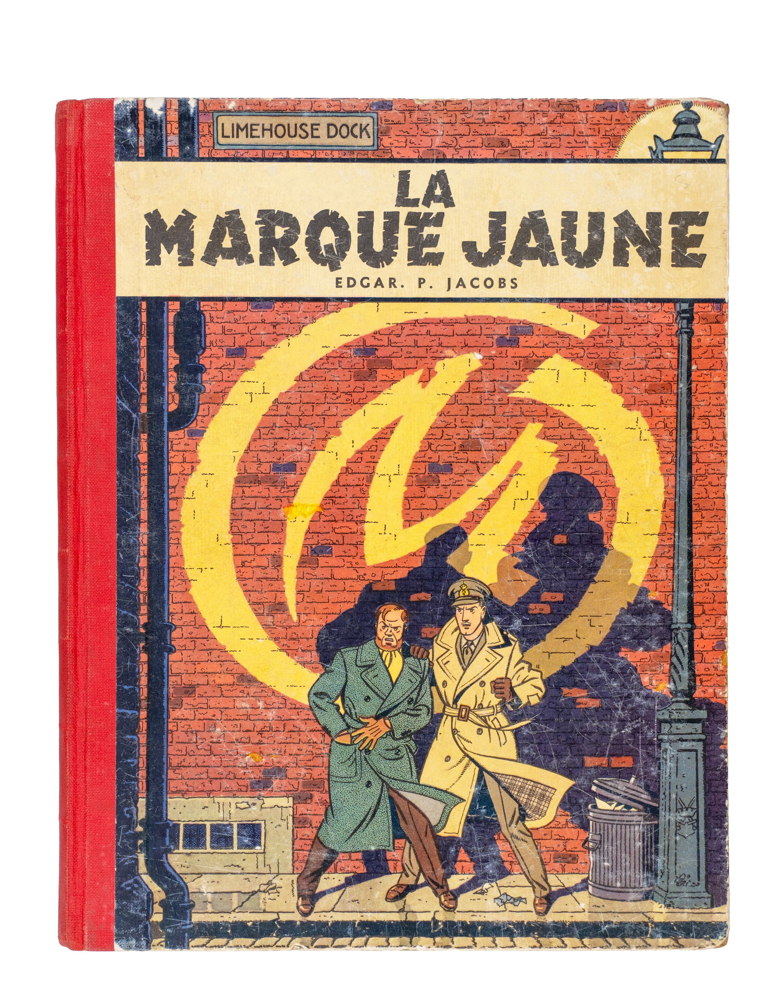 Jacobs, Edgar Félix Pierre - Blake et Mortimer, La marque jaune 1st edition - 1956: Jacobs, Edgar Félix Pierre (1904-1987) Belgique \ Belgium Blake et Mortimer, La marque jaune, edition originale (1956) EO belge, 2e plat peau d'ours, dernier titre Le puits 32 Dimension: 11