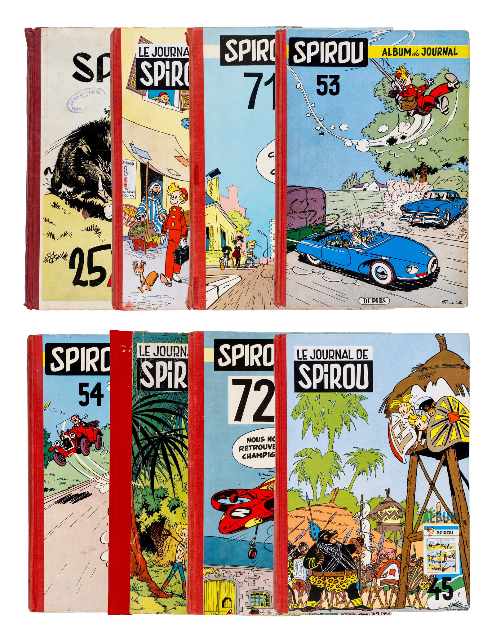 Franquin, André et autres - Lot d'albums du Journal Spirou - 1948-1959 - 2