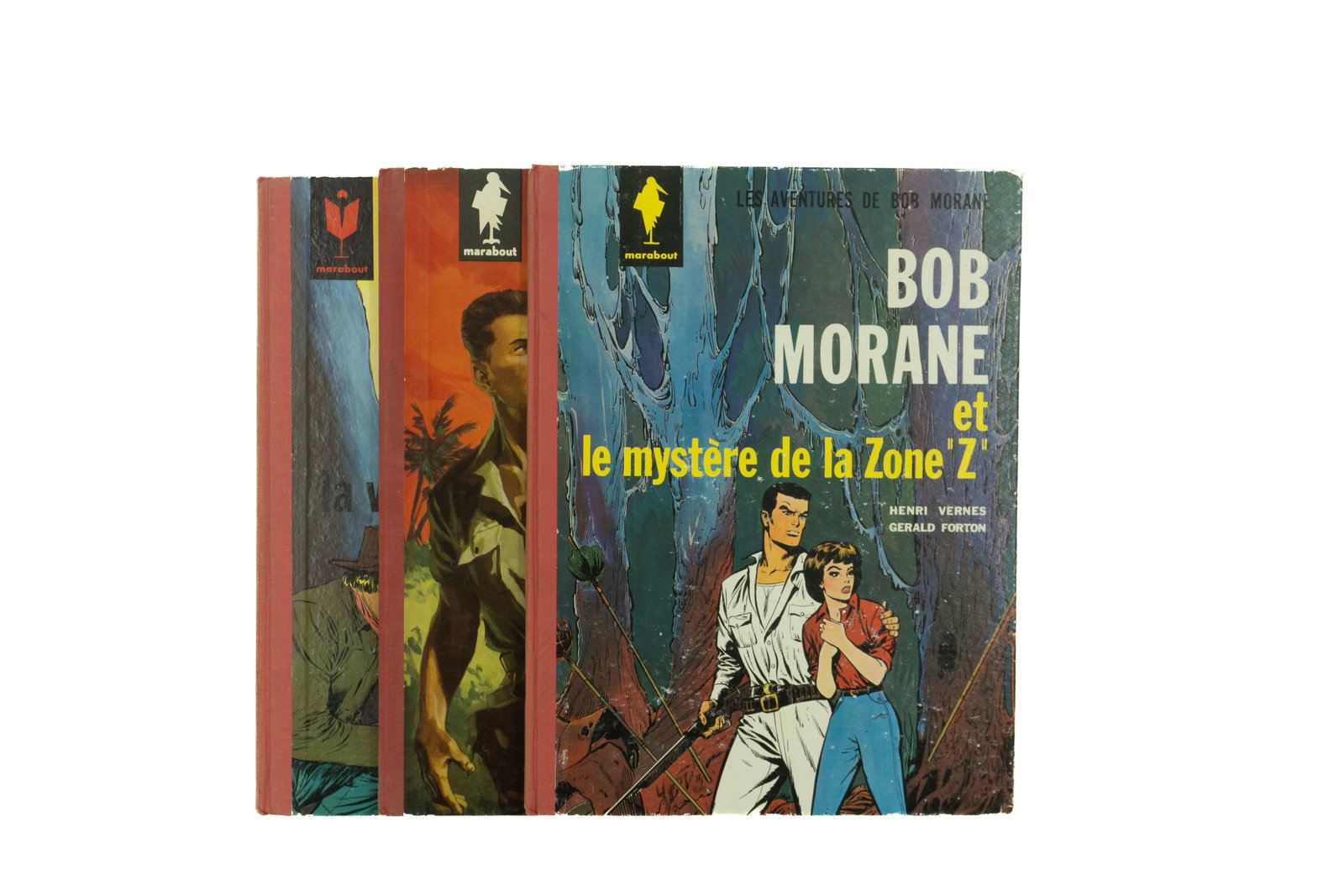 Vernes, Henri - 3 vintage Bob Morane albums in first edition - 1960, 1964,1964: Vernes, Henri (1918-2021) Belgique \ Belgium 3 albums Bob Morane vintage en édition originale (1960, 1964,1964) Inclut L'oiseau de feu (1960), Le mystère de la zone Z et La vallée
